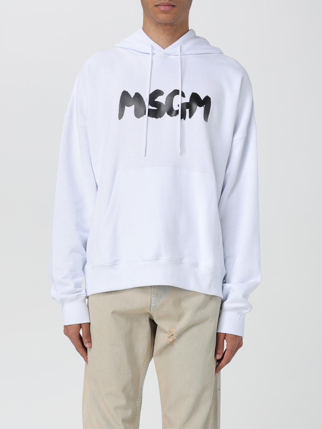 MSGM FELPA: Felpa con cappuccio MSGM, Bianco - Img 1