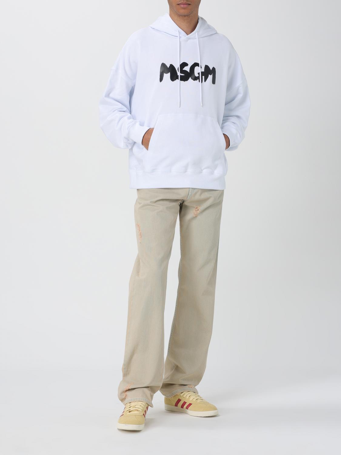 MSGM FELPA: Felpa con cappuccio MSGM, Bianco - Img 2