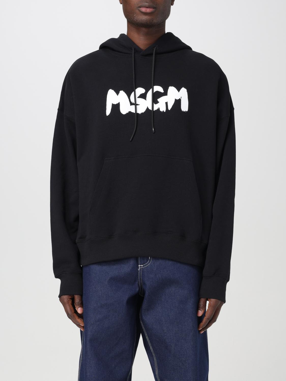 MSGM スウェットシャツ: スウェットシャツ メンズ MSGM, ブラック - Img 1