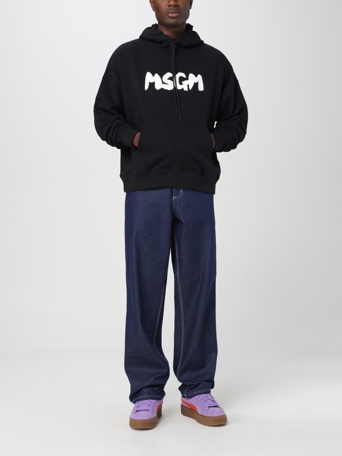 MSGM スウェットシャツ: スウェットシャツ メンズ MSGM, ブラック - Img 2