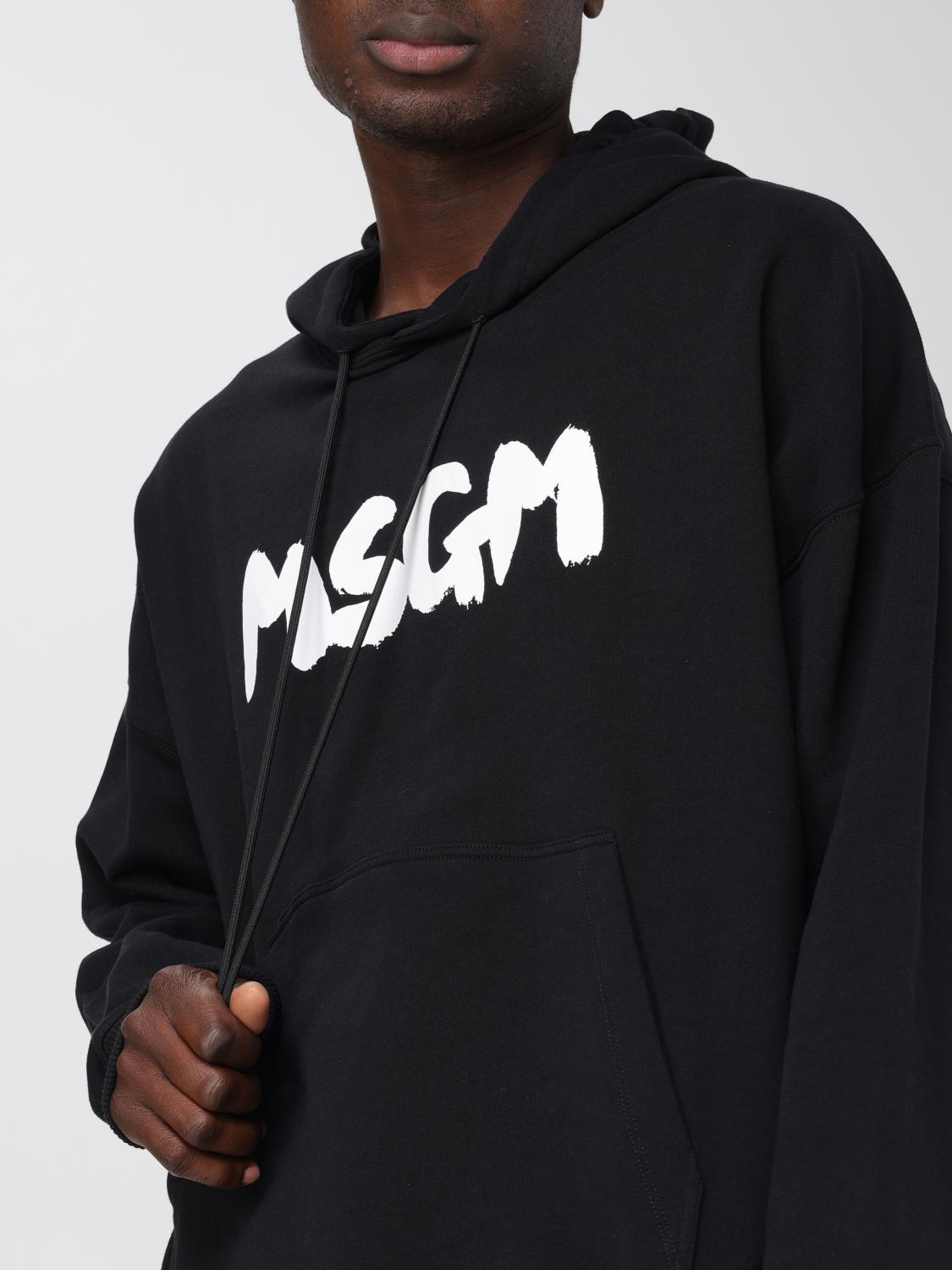 MSGM スウェットシャツ: スウェットシャツ メンズ MSGM, ブラック - Img 4