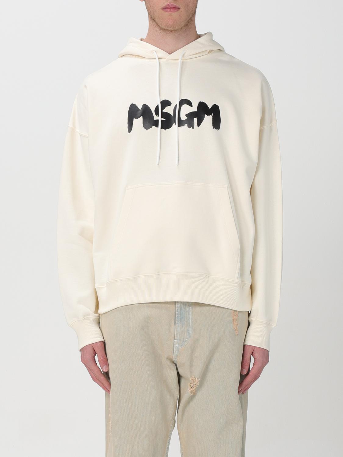 MSGM FELPA: Felpa con cappuccio MSGM, Panna - Img 1
