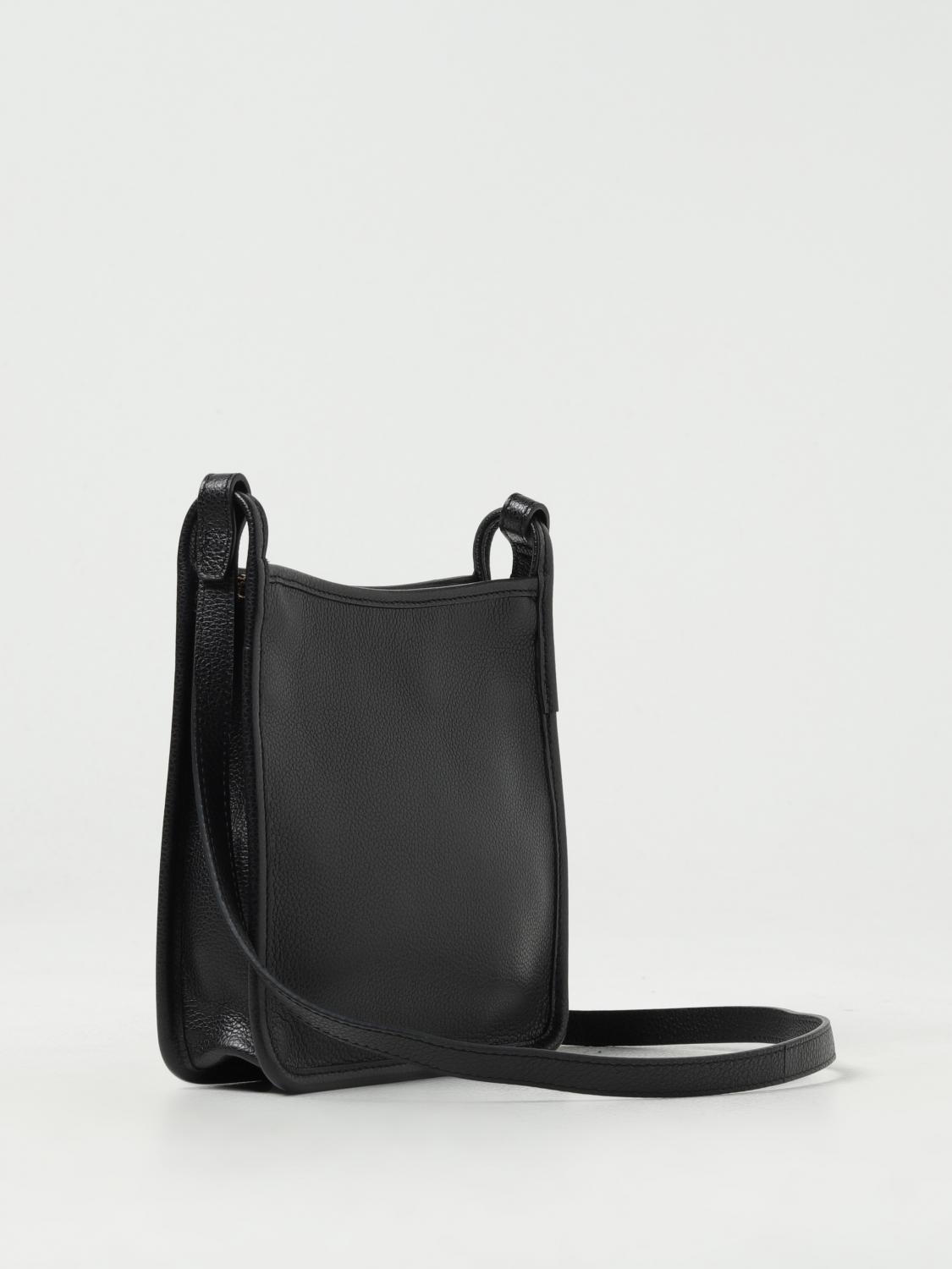 LONGCHAMP BORSA MINI: Borsa Le Foulonné Longchamp in pelle a grana, Nero - Img 2