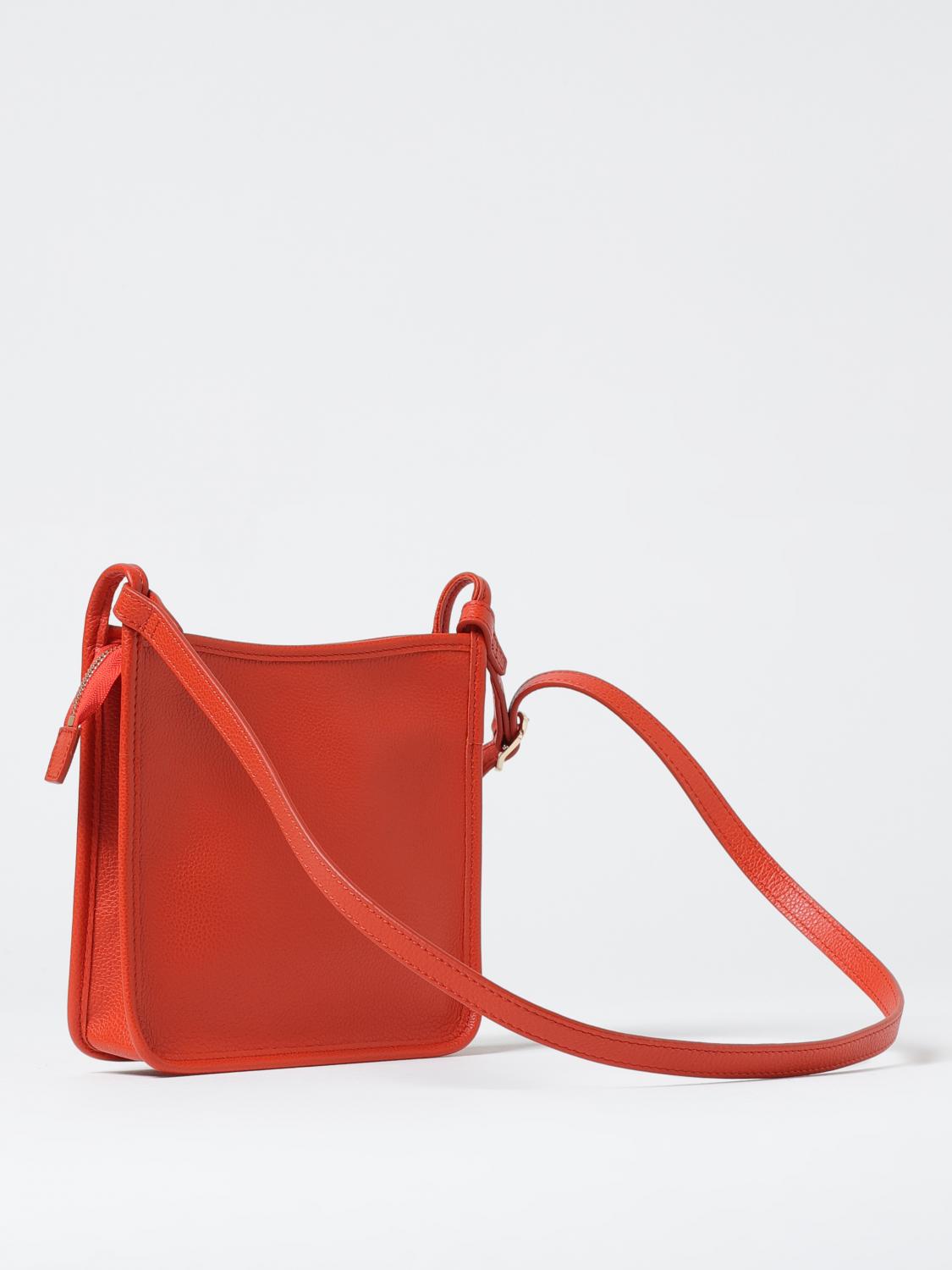 LONGCHAMP MINI BAG: Longchamp Le Foulonné bag in grained leather, Orange - Img 2