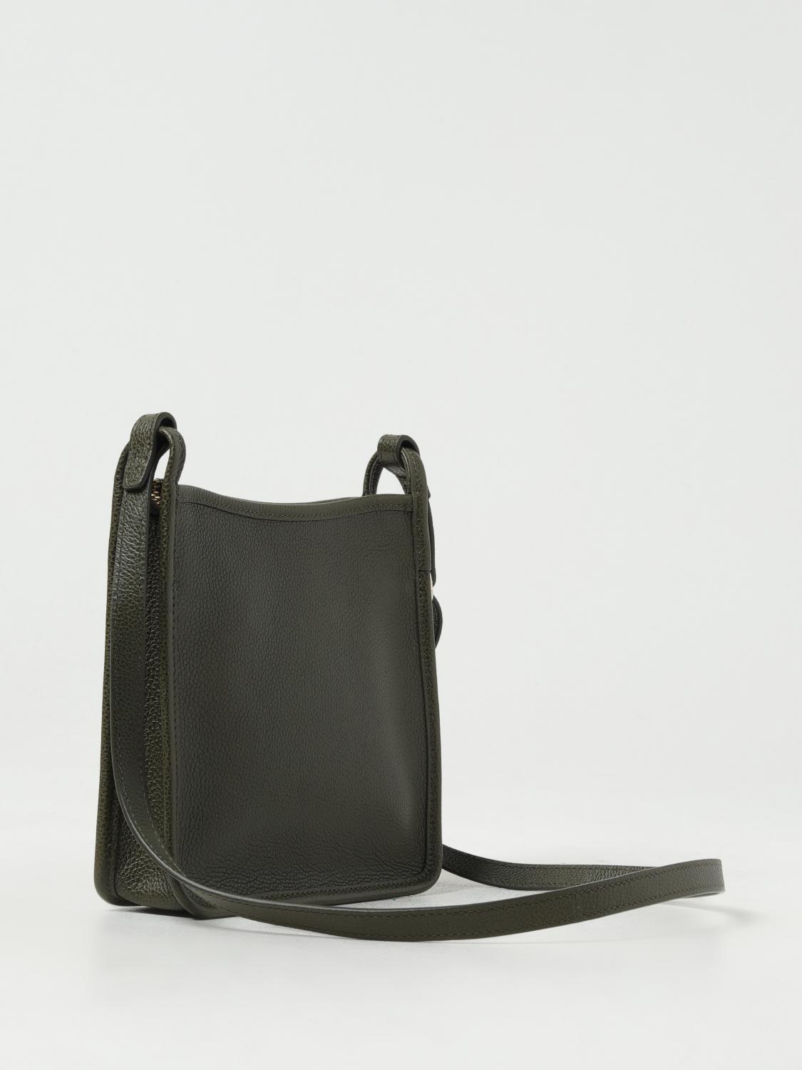 LONGCHAMP BORSA MINI: Borsa Le Foulonné Longchamp in pelle a grana, Militare - Img 2