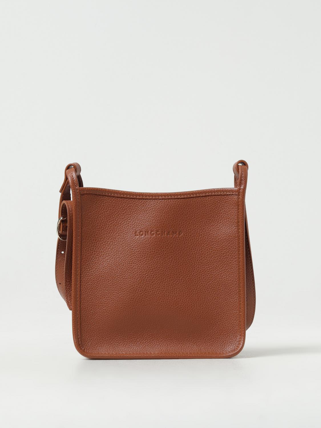 LONGCHAMP BORSA MINI: Borsa Le Foulonné Longchamp in pelle a grana, Cuoio - Img 1