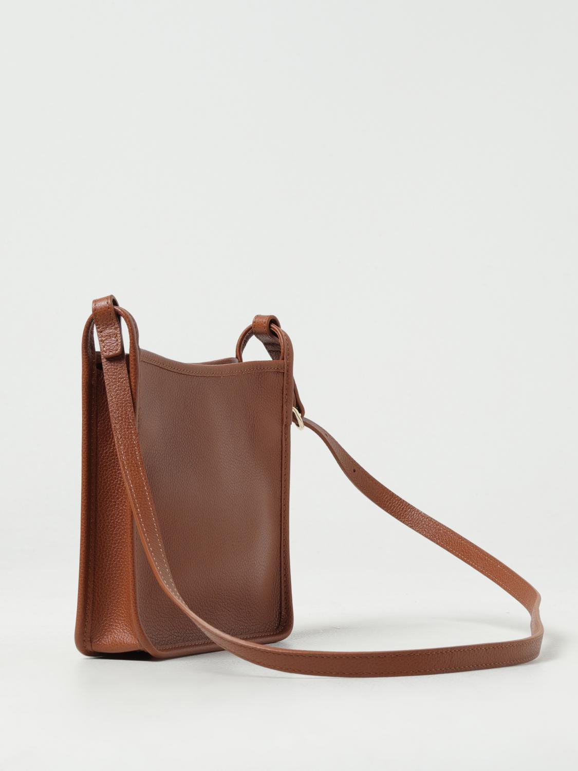 LONGCHAMP BORSA MINI: Borsa Le Foulonné Longchamp in pelle a grana, Cuoio - Img 2