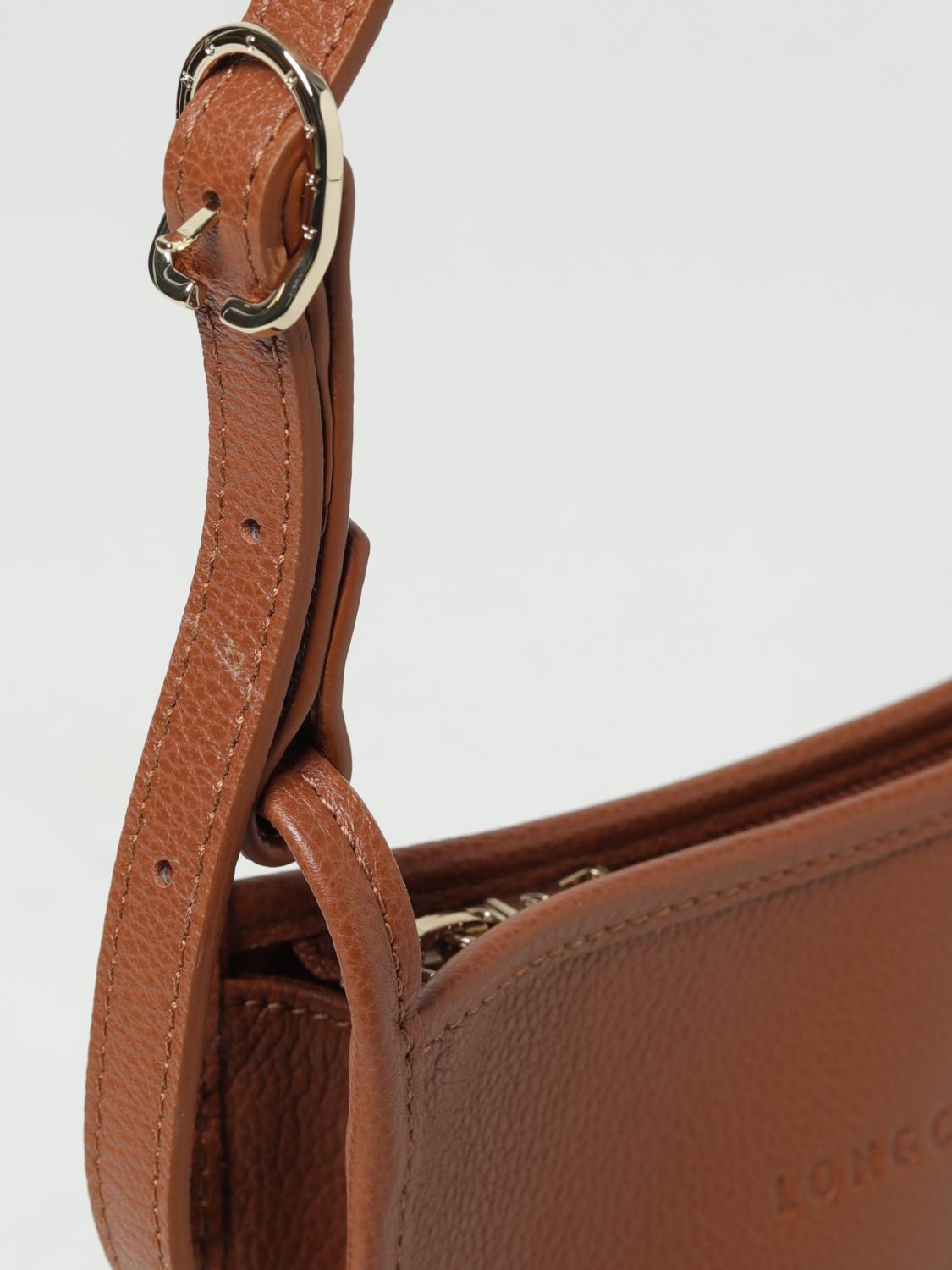 LONGCHAMP BORSA MINI: Borsa Le Foulonné Longchamp in pelle a grana, Cuoio - Img 3
