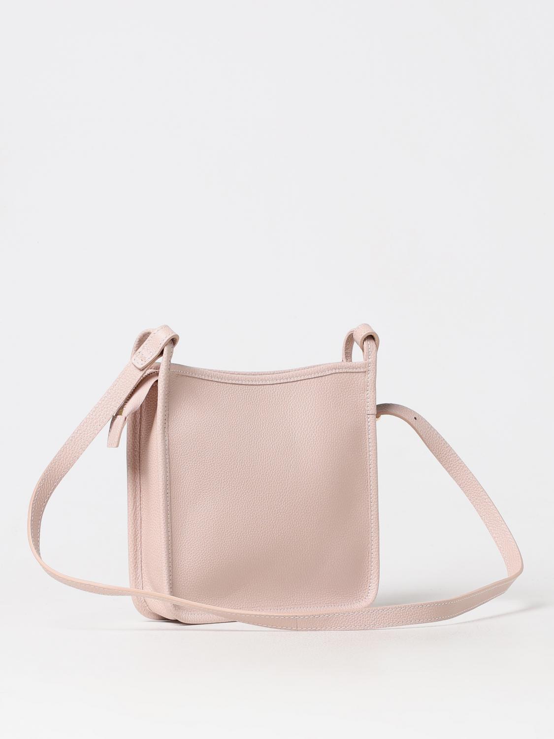 LONGCHAMP BORSA MINI: Borsa Le Foulonné Longchamp in pelle a grana, Nudo - Img 2