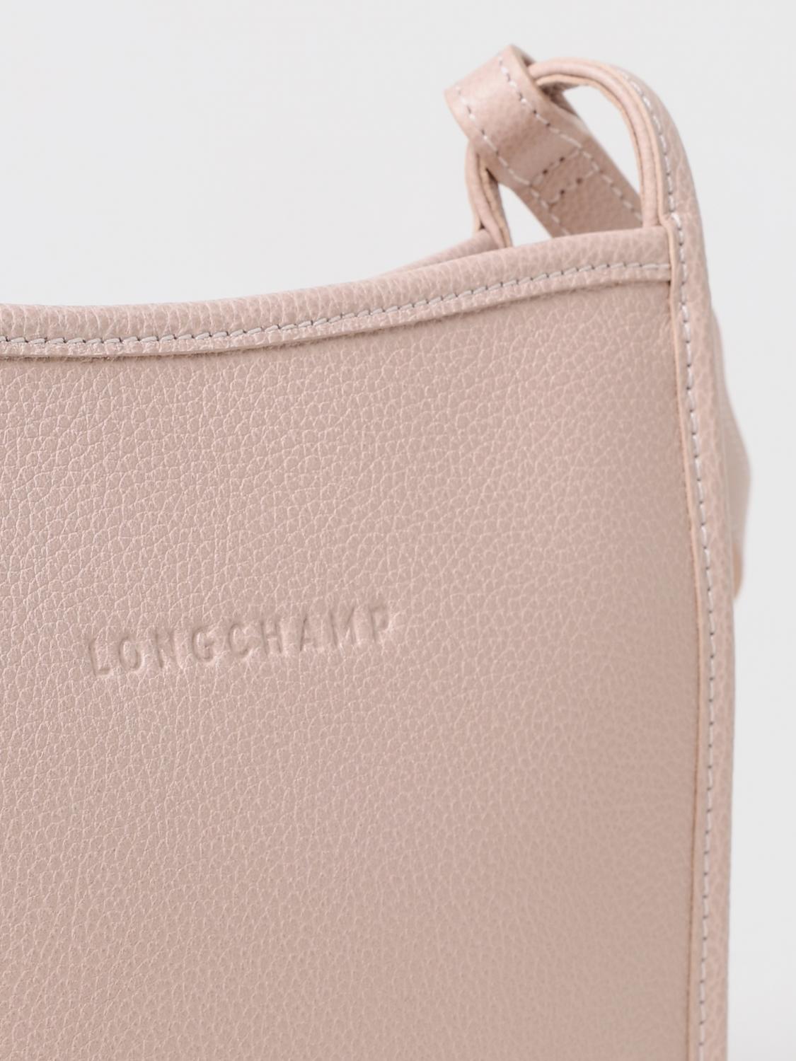 LONGCHAMP BORSA MINI: Borsa Le Foulonné Longchamp in pelle a grana, Nudo - Img 3