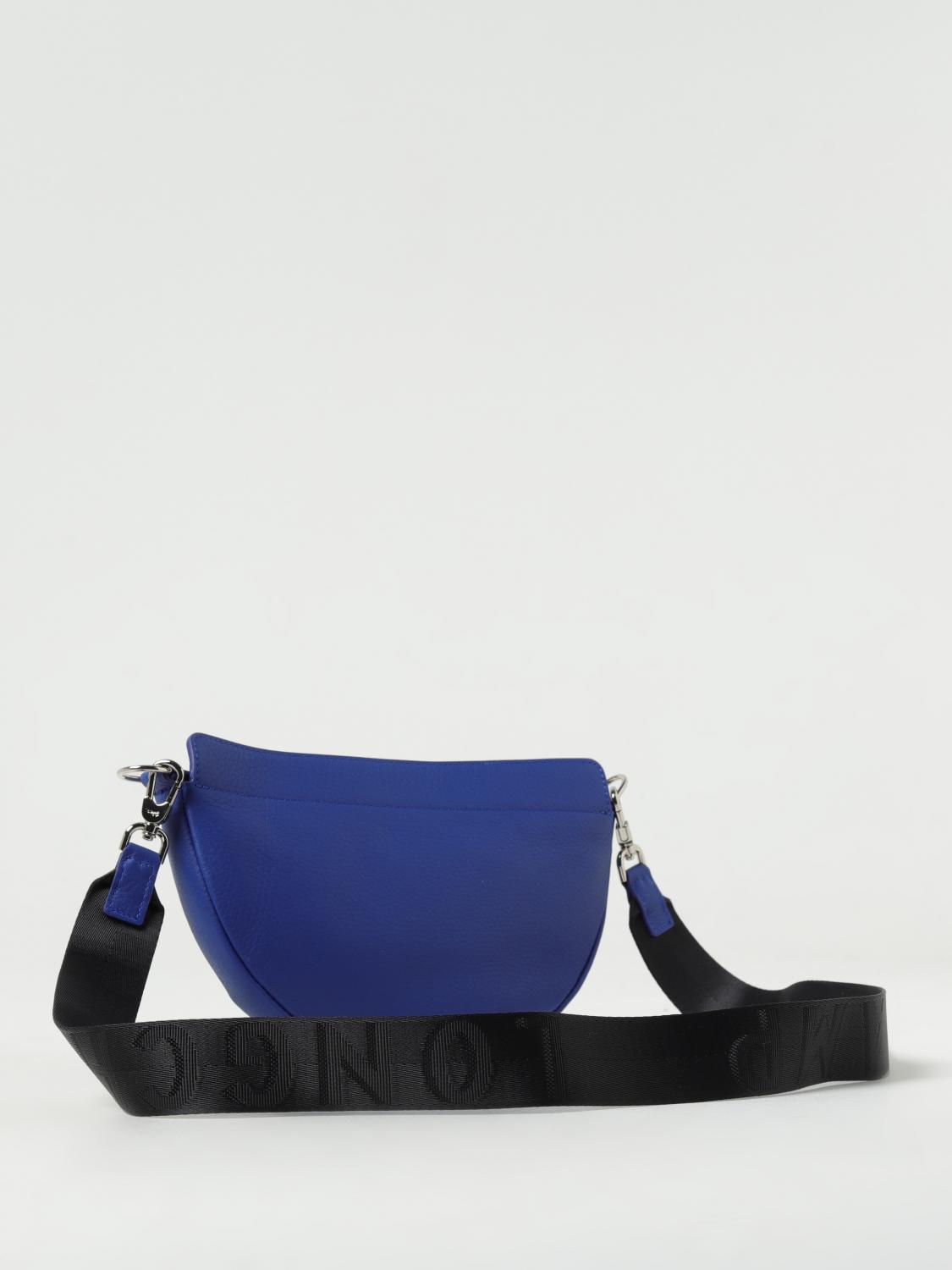 LONGCHAMP BORSA MINI: Borsa Smile S Longchamp in pelle a grana con tracolla, Azzurro - Img 2