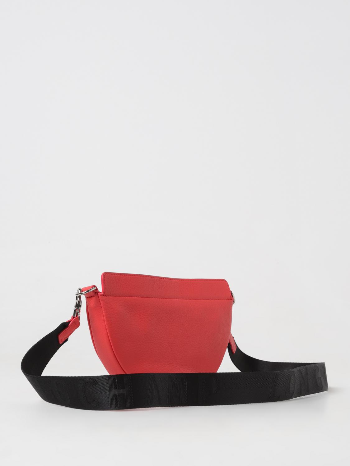 LONGCHAMP BORSA MINI: Borsa Smile S Longchamp in pelle a grana con tracolla, Rosso - Img 2