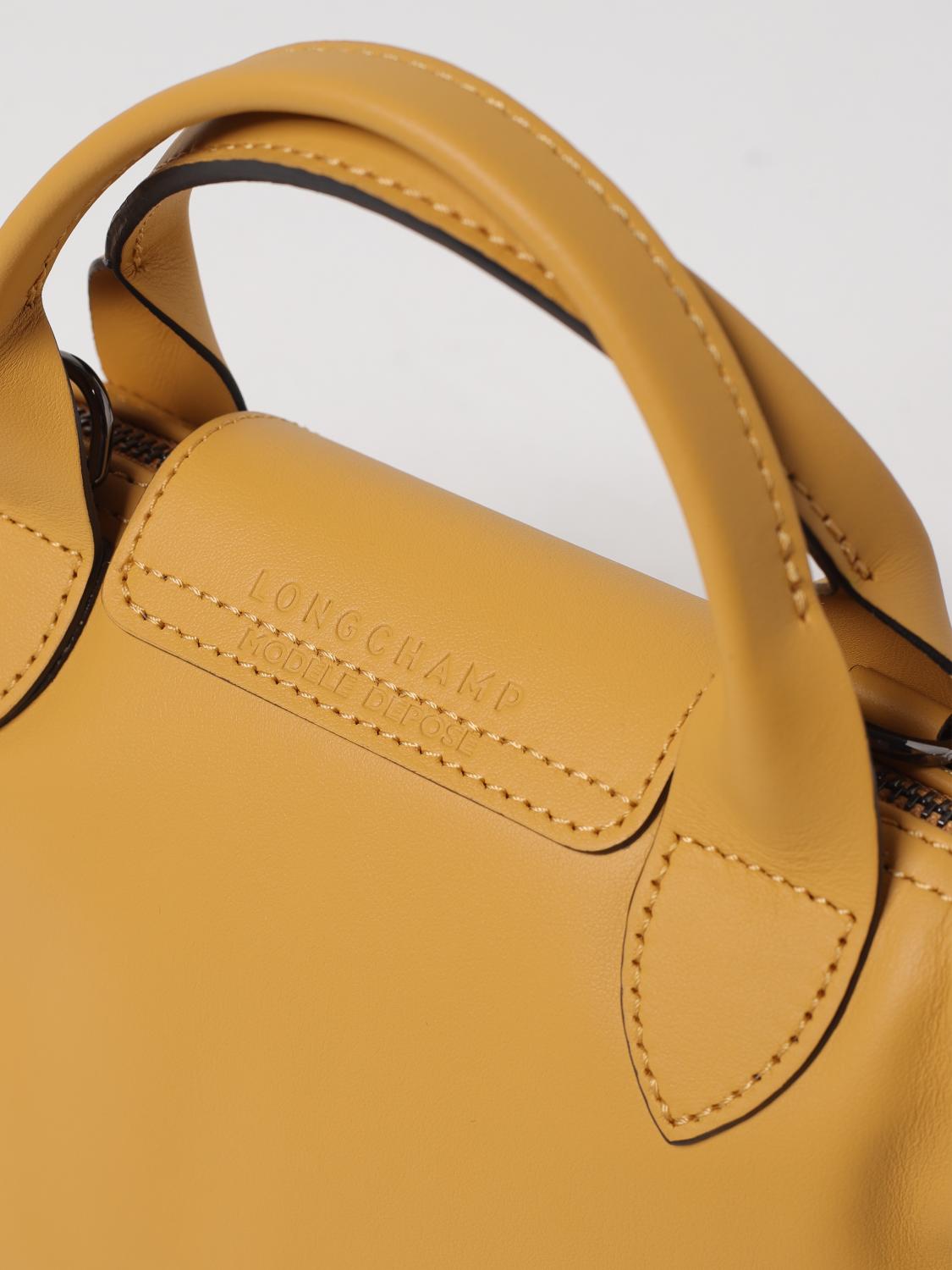 LONGCHAMP MINI BAG: Longchamp Le Pliage Xtra leather bag with shoulder strap, Honey - Img 3