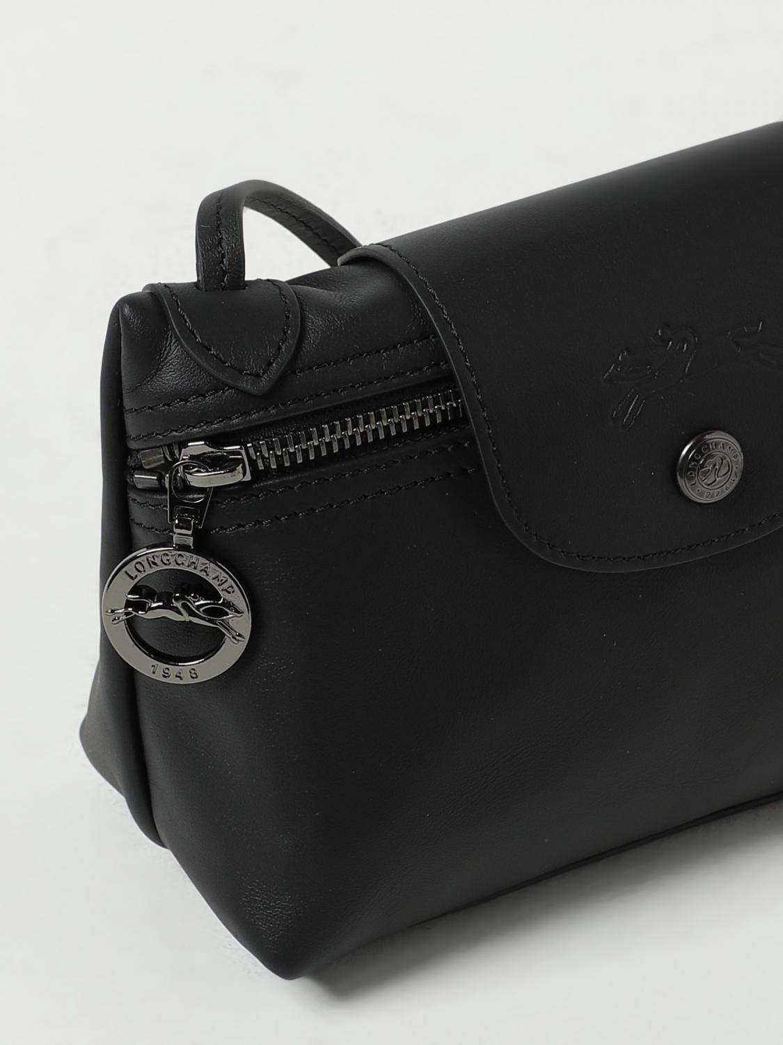 LONGCHAMP BORSA A TRACOLLA: Borsa Le Pliage Xtra Longchamp in pelle con tracolla, Nero - Img 3