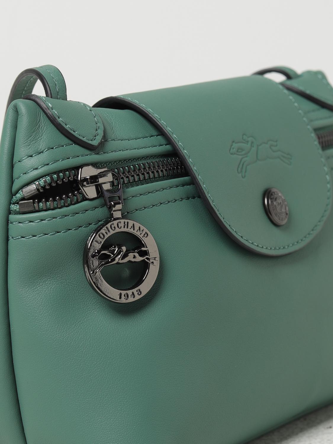 LONGCHAMP CROSSBODY BAG: Longchamp Le Pliage Xtra leather bag with shoulder strap, Green - Img 3