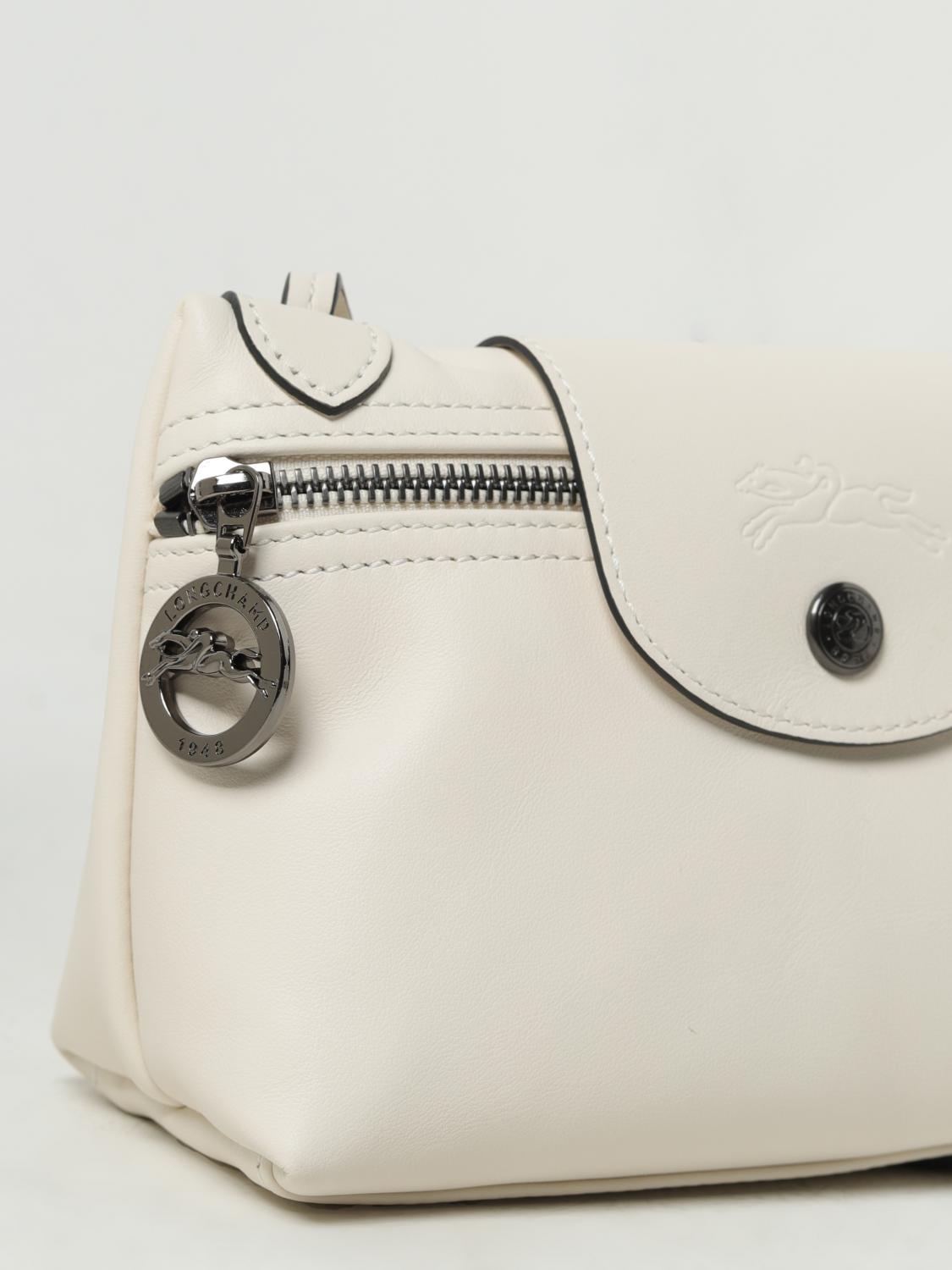 LONGCHAMP CROSSBODY BAG: Longchamp Le Pliage Xtra leather bag with shoulder strap, Yellow Cream - Img 3