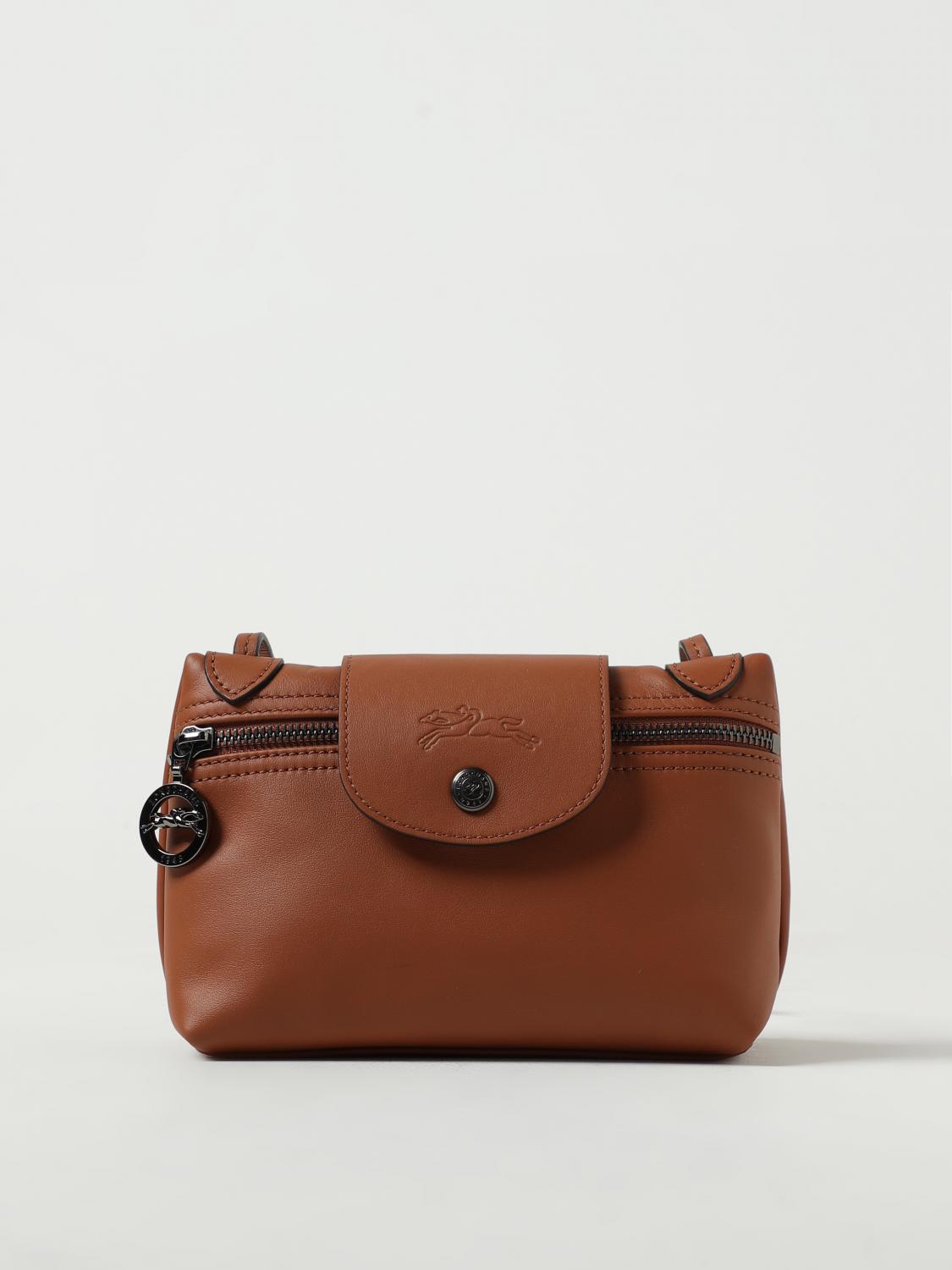 LONGCHAMP BORSA A TRACOLLA: Borsa Le Pliage Xtra Longchamp in pelle con tracolla, Cuoio - Img 1