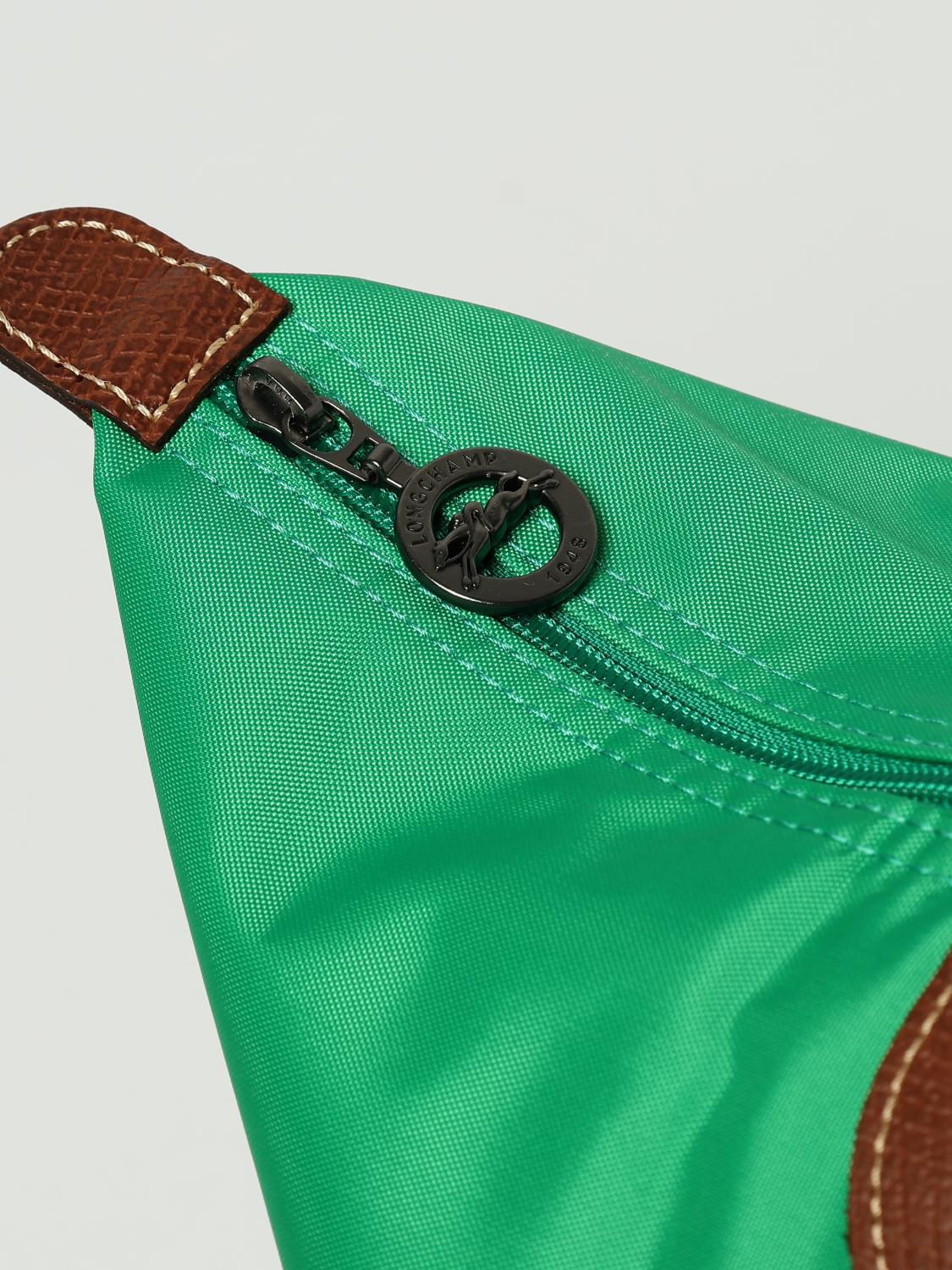LONGCHAMP HANDBAG: Longchamp Le Pliage recycled nylon and leather bag, Emerald - Img 3