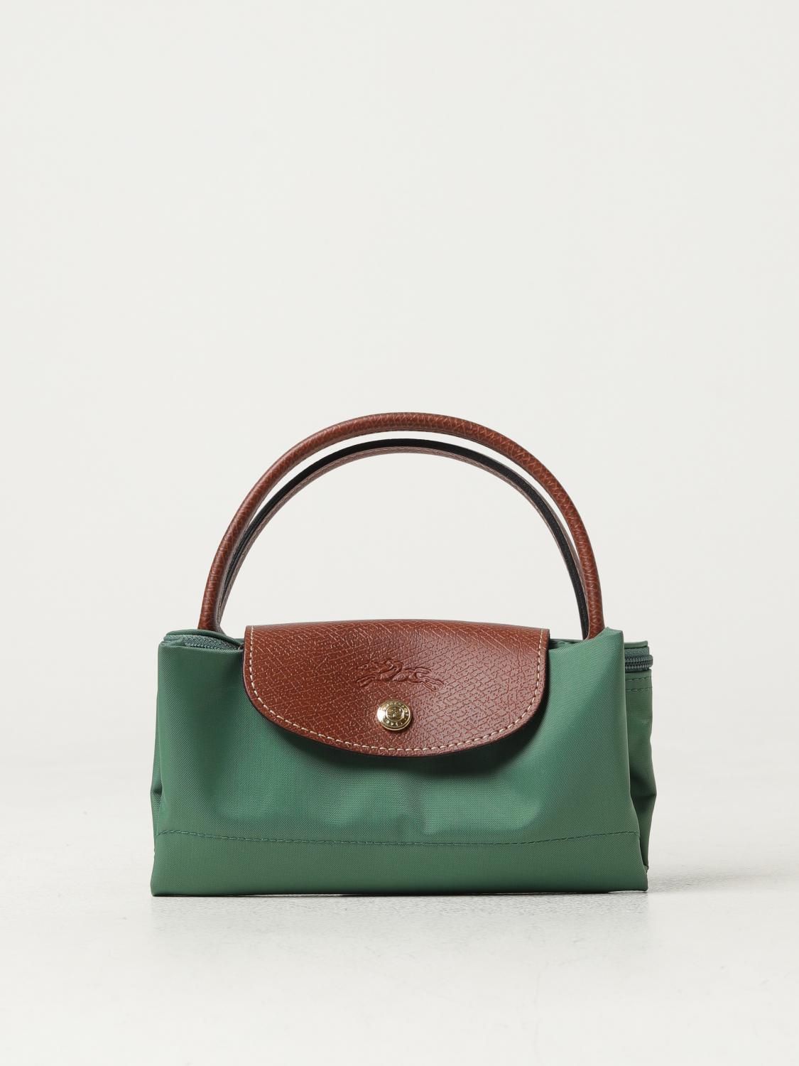 LONGCHAMP BORSA MINI: Borsa Le Pliage Original S Longchamp in nylon, Verde - Img 3