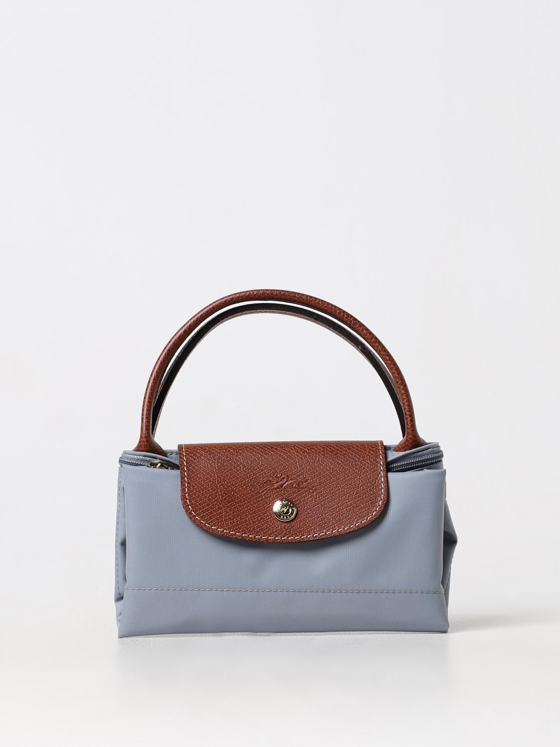 LONGCHAMP BORSA MINI: Borsa Le Pliage Original S Longchamp in nylon, Grigio - Img 4
