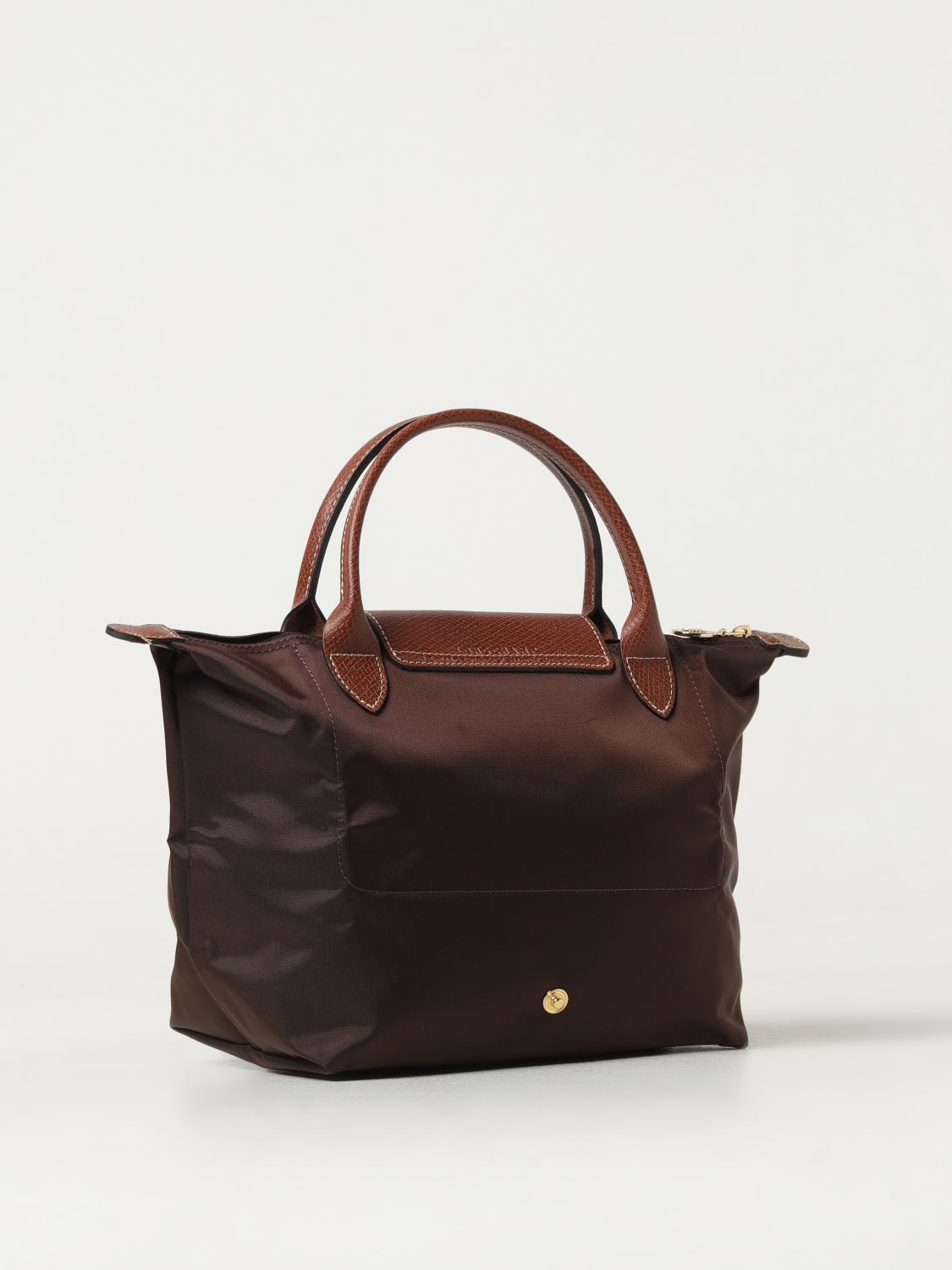 LONGCHAMP BORSA MINI: Borsa Le Pliage Original S Longchamp in nylon, Marrone - Img 2