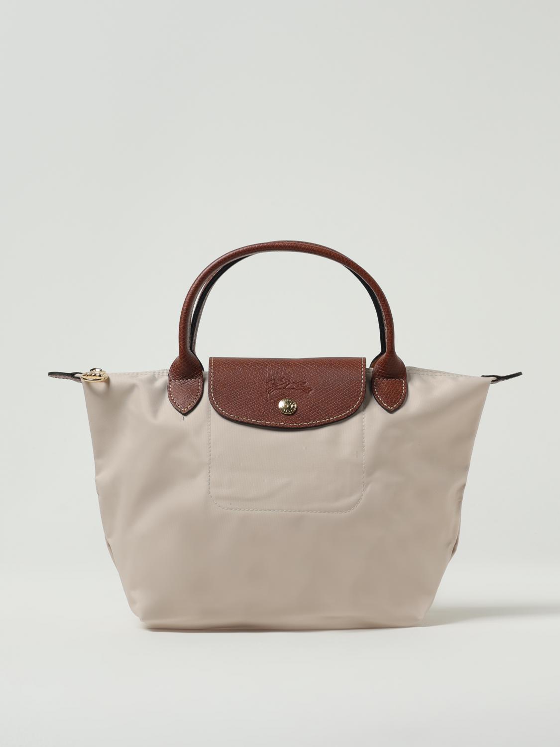 LONGCHAMP BORSA MINI: Borsa Le Pliage Original S Longchamp in nylon, Avorio - Img 1