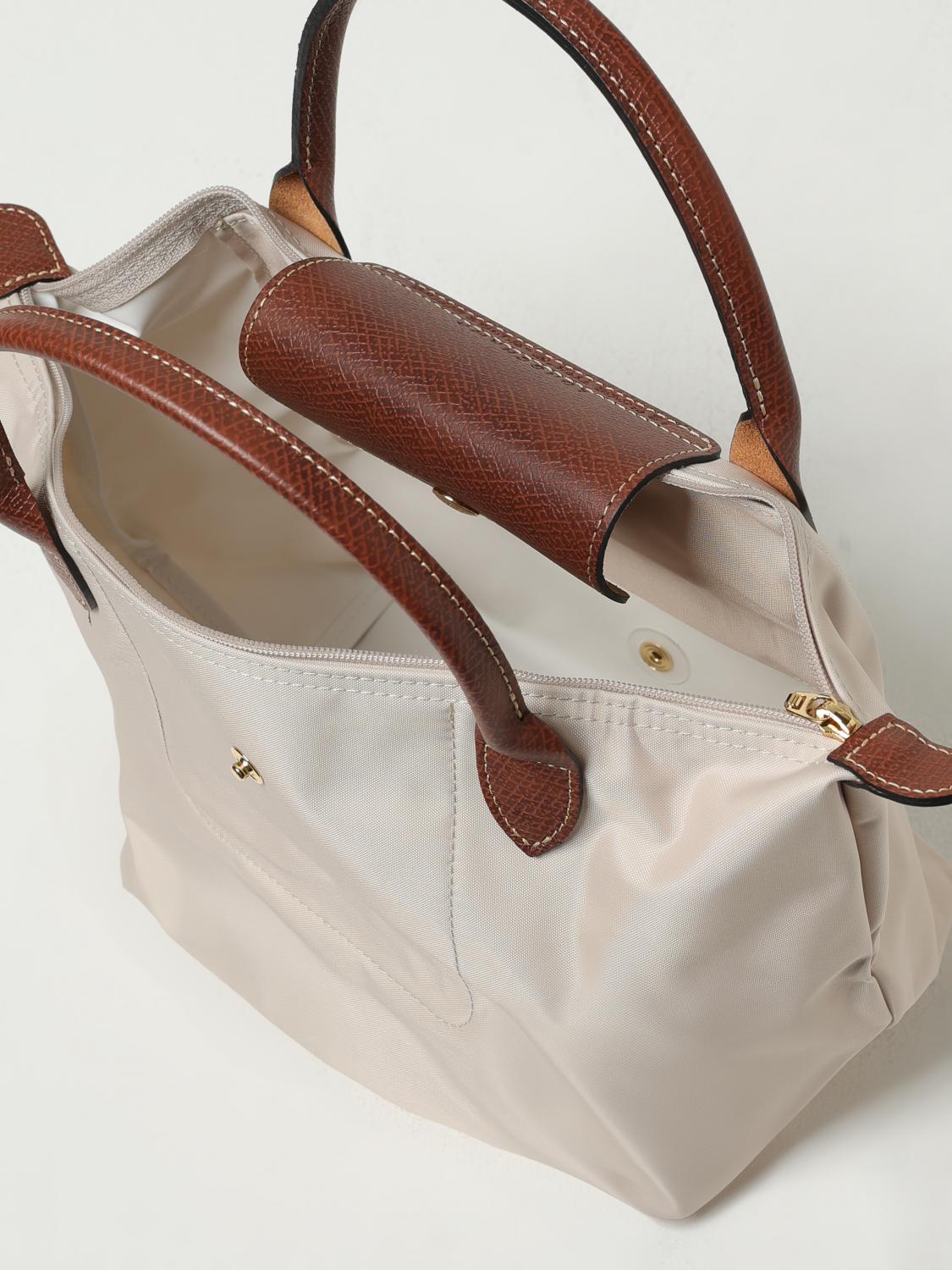 LONGCHAMP BORSA MINI: Borsa Le Pliage Original S Longchamp in nylon, Avorio - Img 3