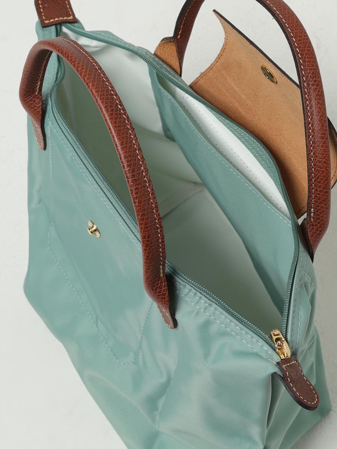 LONGCHAMP BORSA MINI: Borsa Le Pliage Original S Longchamp in nylon, Menta - Img 3