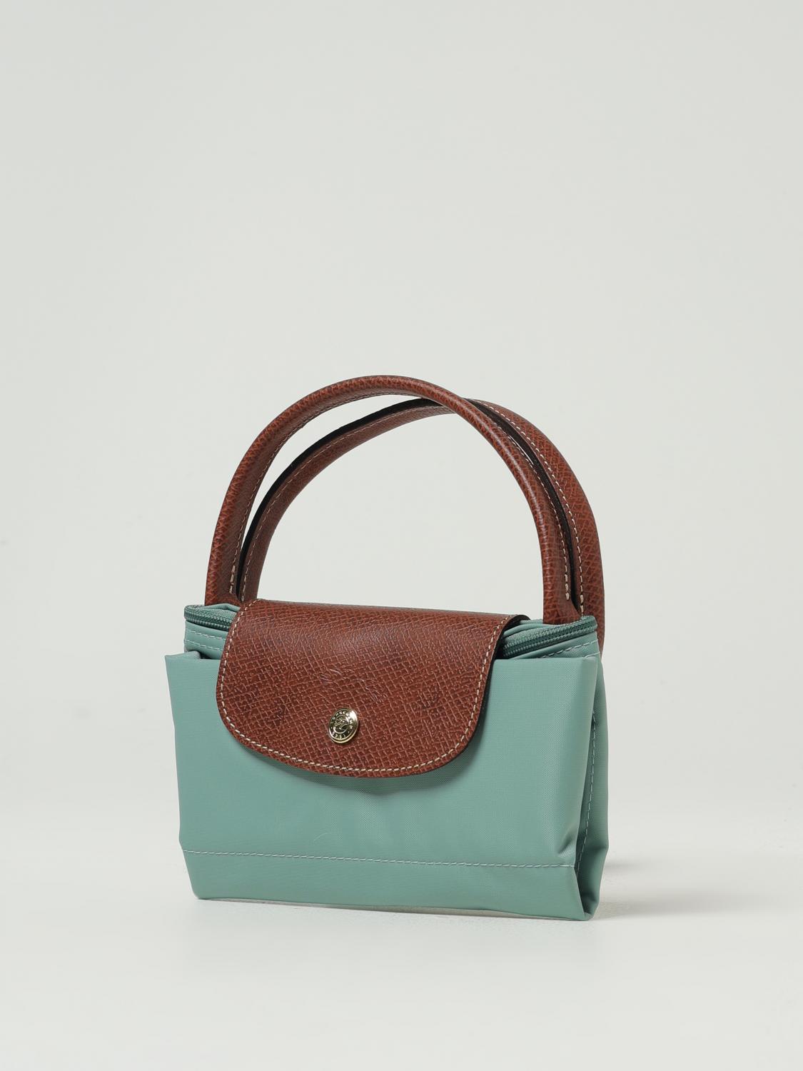 LONGCHAMP BORSA MINI: Borsa Le Pliage Original S Longchamp in nylon, Menta - Img 4