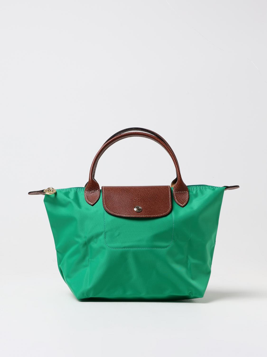 LONGCHAMP BORSA MINI: Borsa Le Pliage Original S Longchamp in nylon, Smeraldo - Img 1