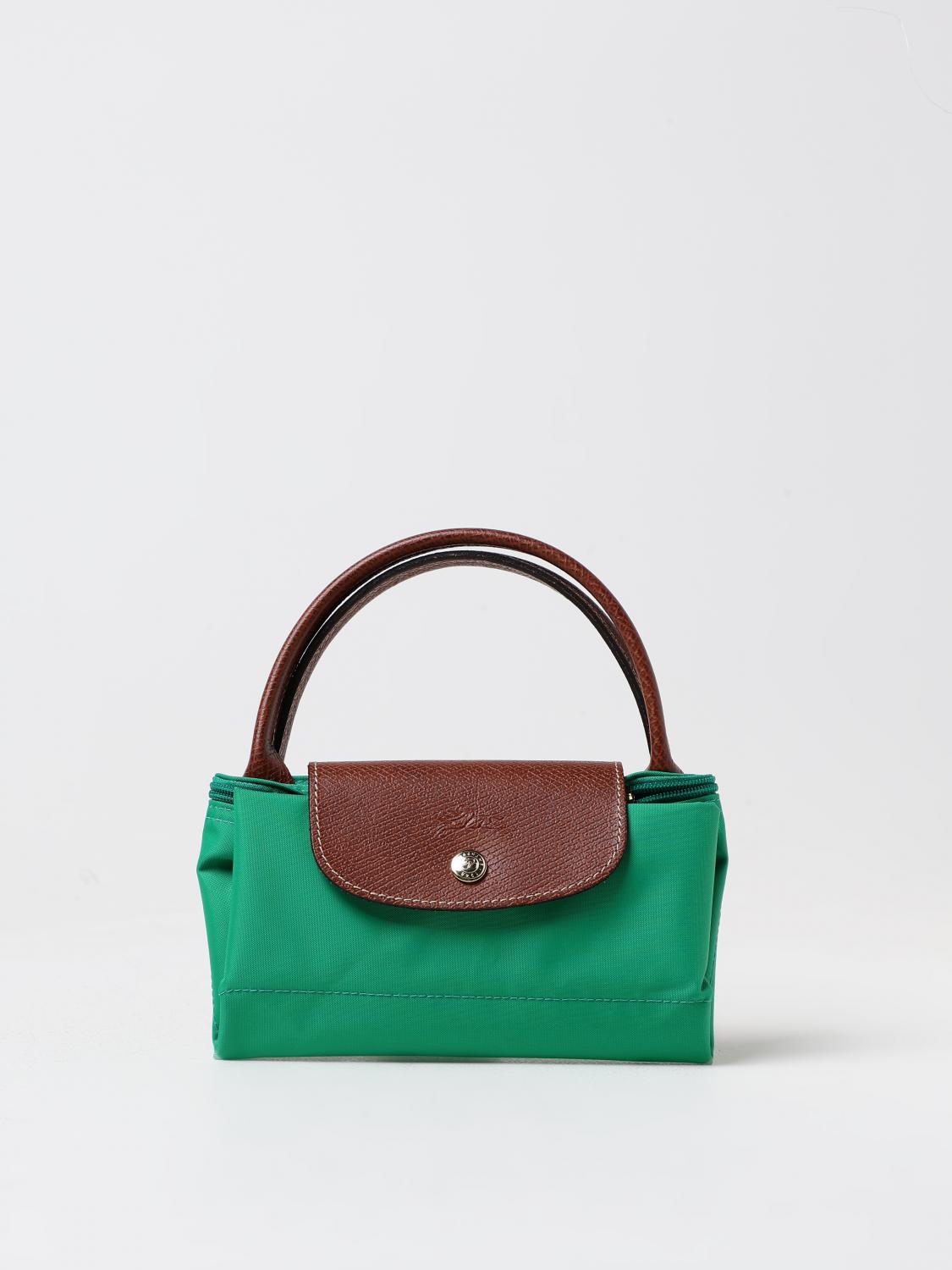 LONGCHAMP BORSA MINI: Borsa Le Pliage Original S Longchamp in nylon, Smeraldo - Img 4