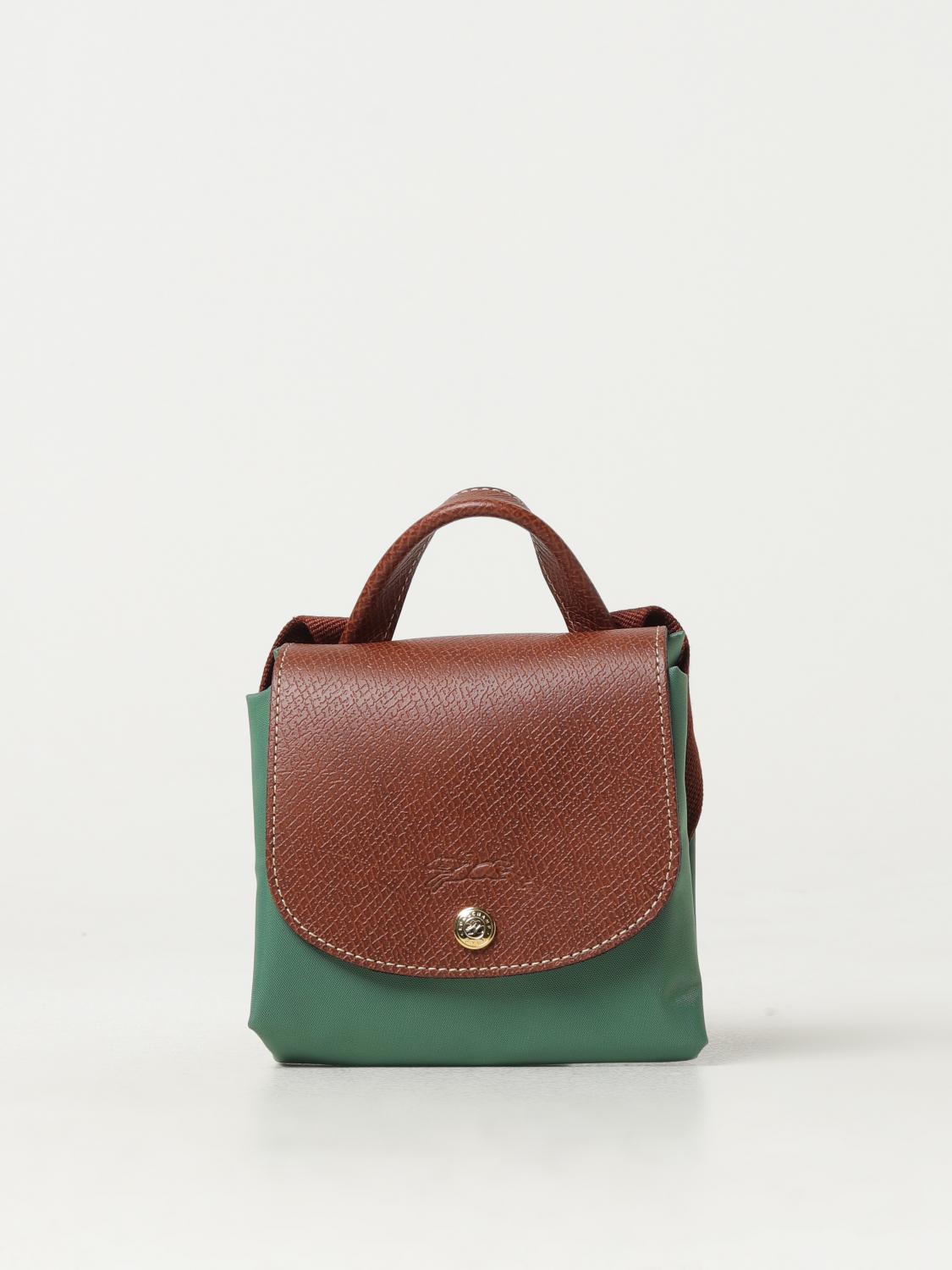 LONGCHAMP ZAINO: Zaino Le Pliage Longchamp in nylon riciclato e pelle, Verde - Img 4