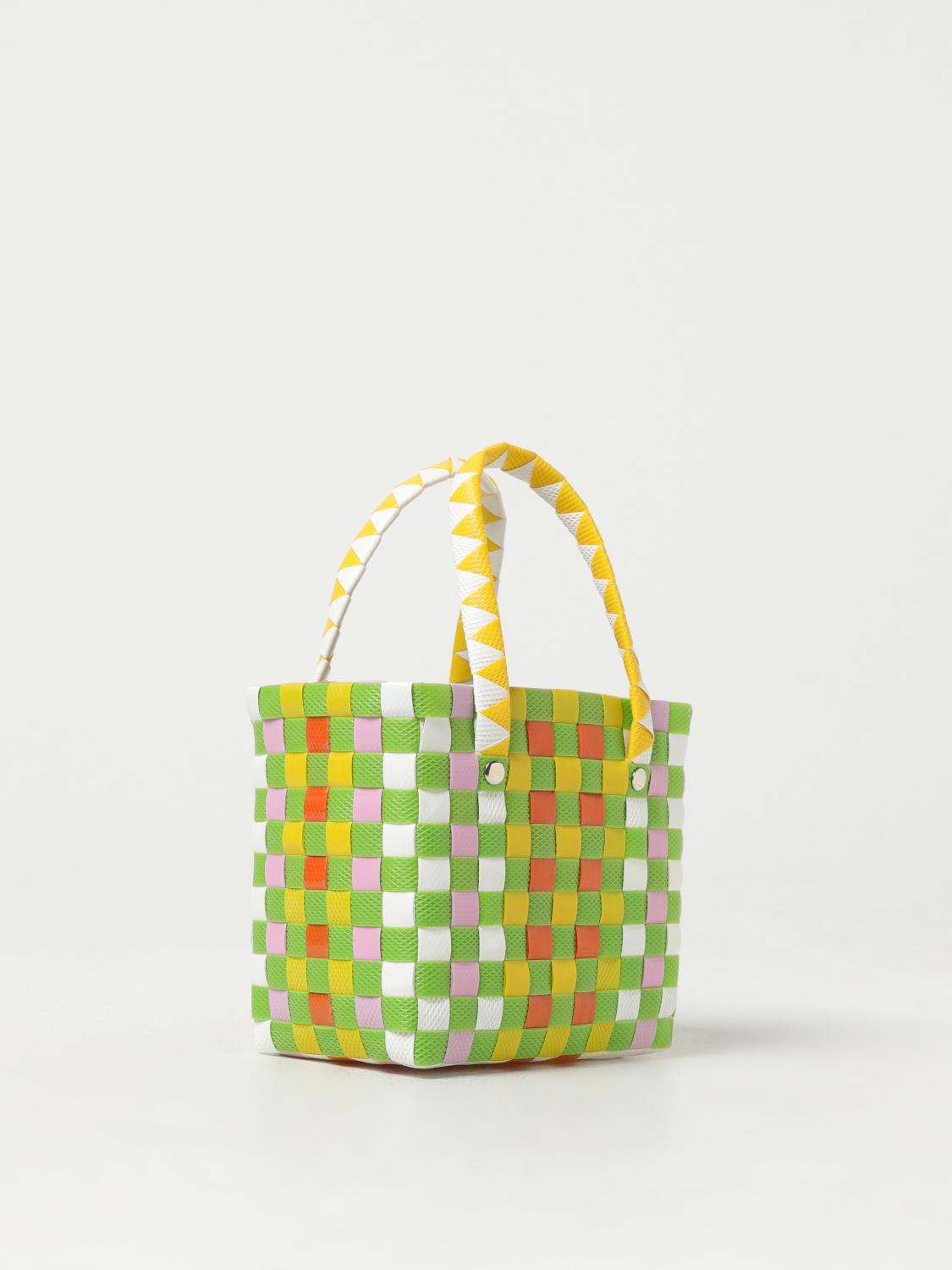 MARNI CLUTCH: Marni bag in woven polypropylene, Yellow - Img 2