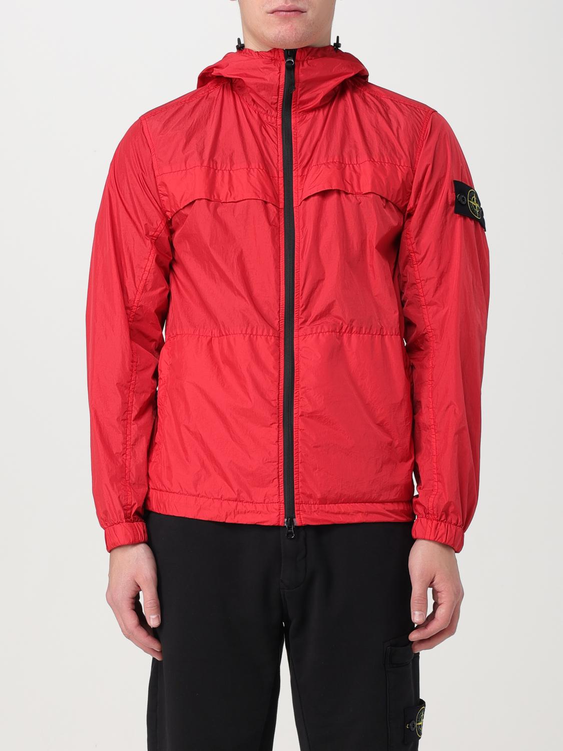 STONE ISLAND Jacket men Red Stone Island jacket 40922 online at GIGLIO.COM