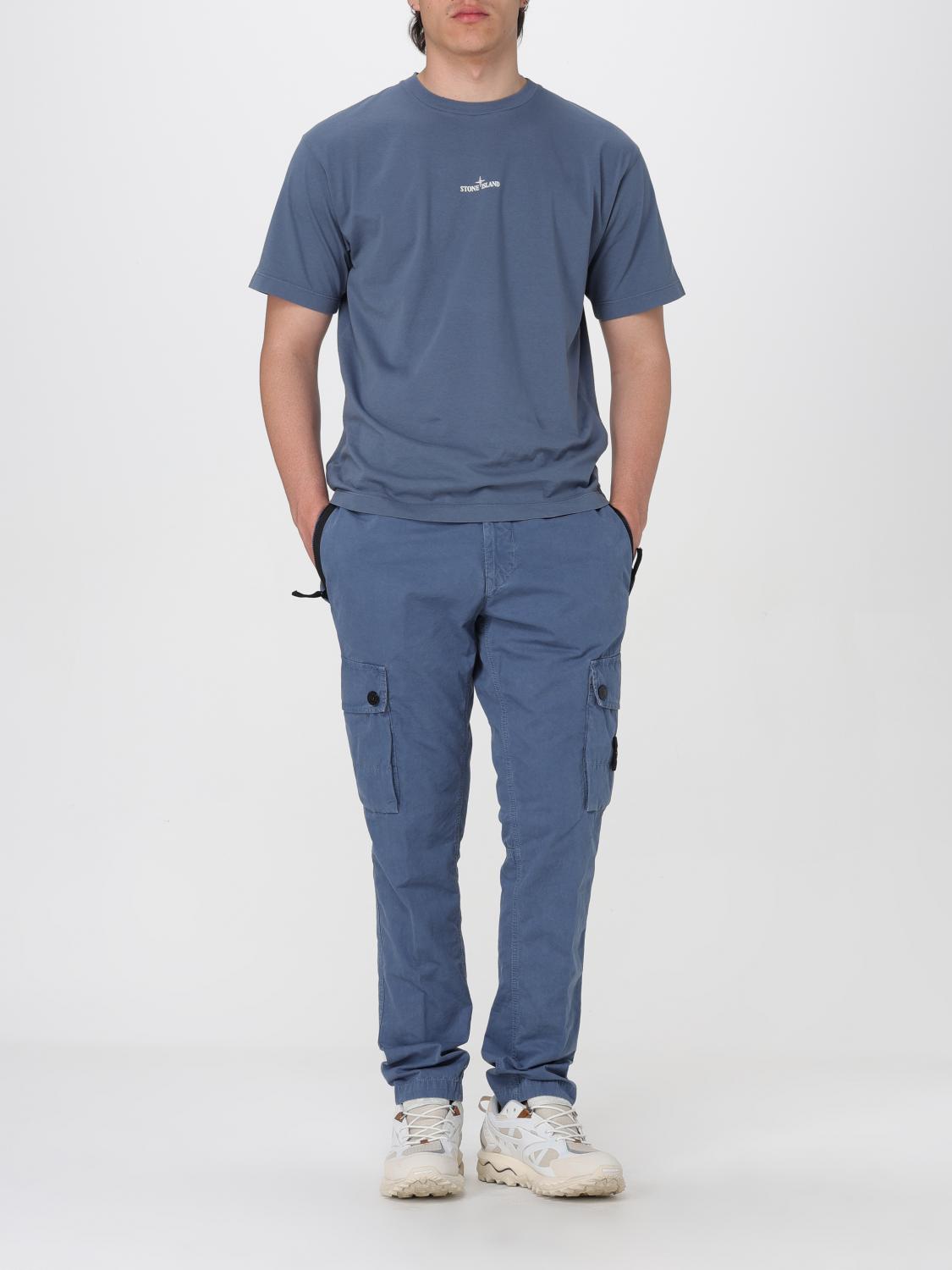 STONE ISLAND 팬츠: 팬츠 남성 Stone Island, 블루 - Img 2
