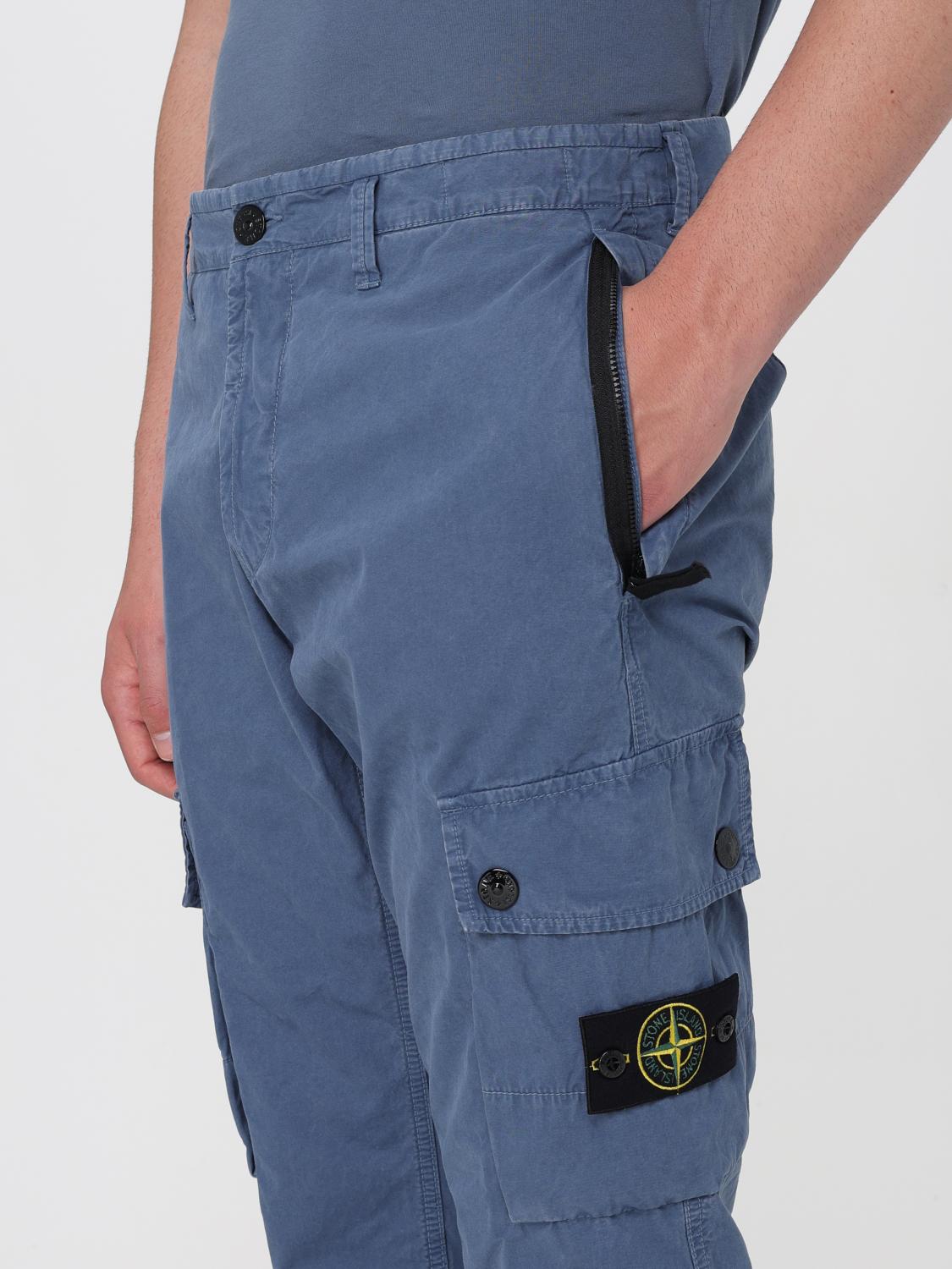 STONE ISLAND 팬츠: 팬츠 남성 Stone Island, 블루 - Img 5