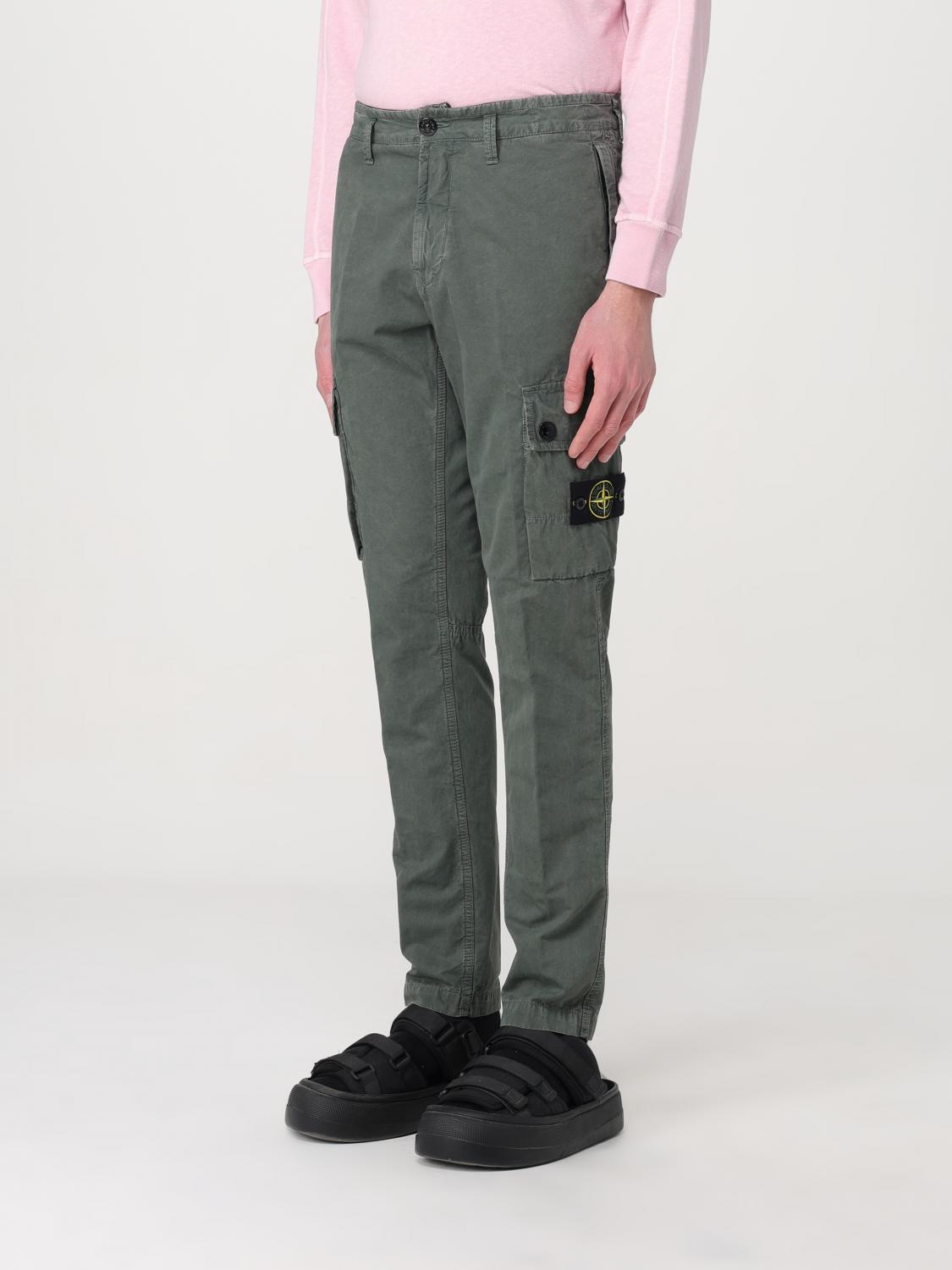 STONE ISLAND 팬츠: 팬츠 남성 Stone Island, 그린 - Img 4