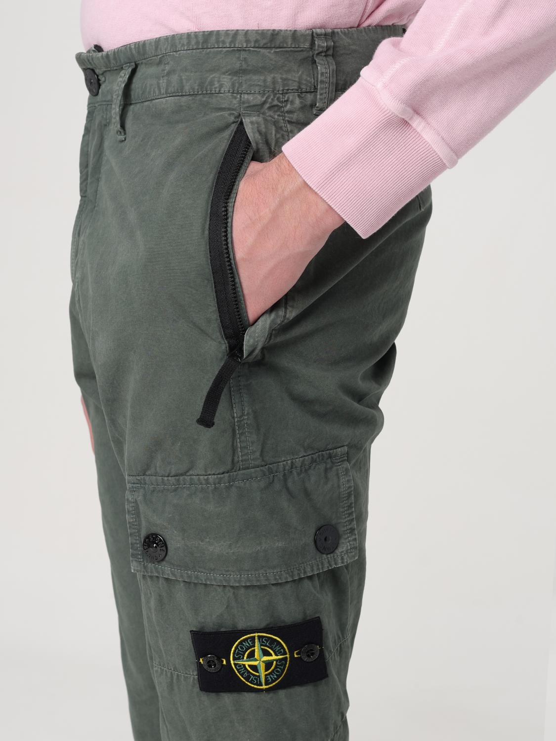 STONE ISLAND 팬츠: 팬츠 남성 Stone Island, 그린 - Img 5