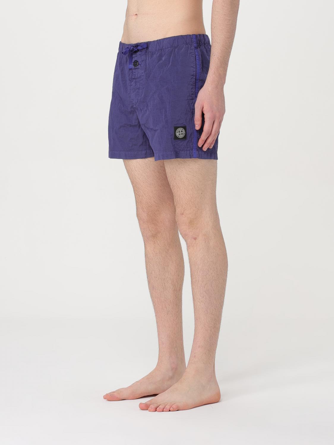 STONE ISLAND BADEMODE: Bademode herren Stone Island, Violett - Img 3
