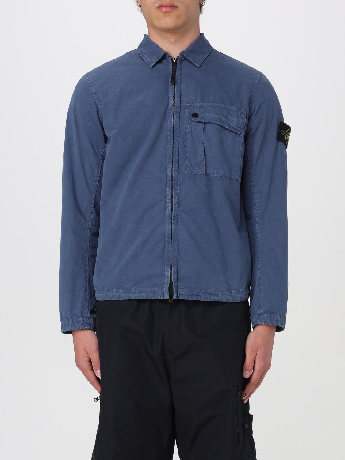 STONE ISLAND GIACCA: Camicia 119WN Old Treatment Stone Island in cotone , Avion - Img 1