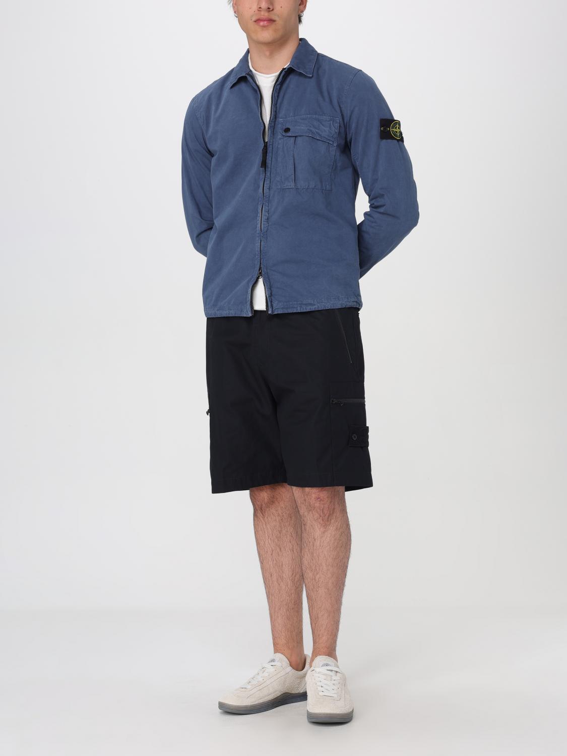 STONE ISLAND GIACCA: Camicia 119WN Old Treatment Stone Island in cotone , Avion - Img 2
