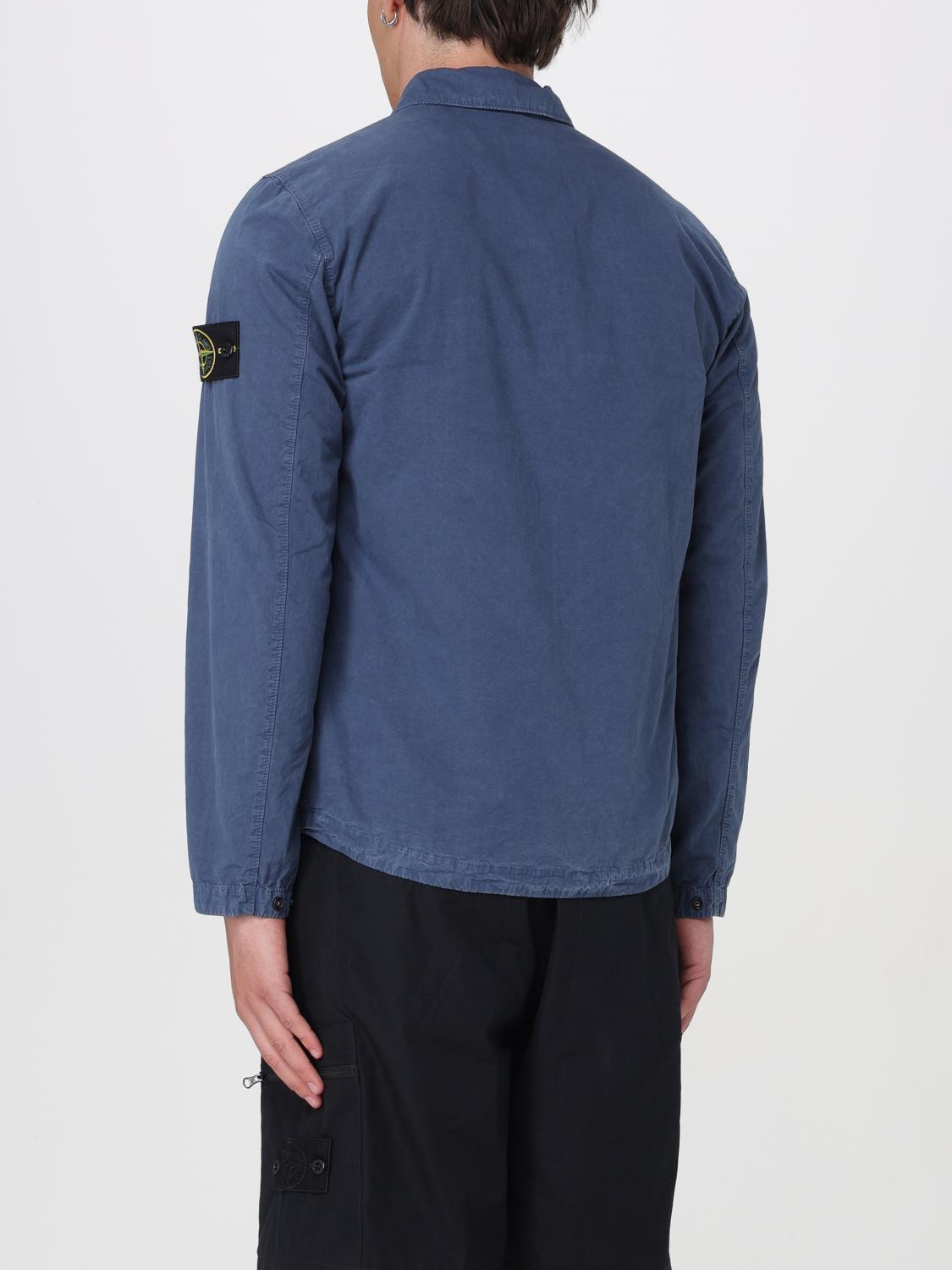 STONE ISLAND GIACCA: Camicia 119WN Old Treatment Stone Island in cotone , Avion - Img 3