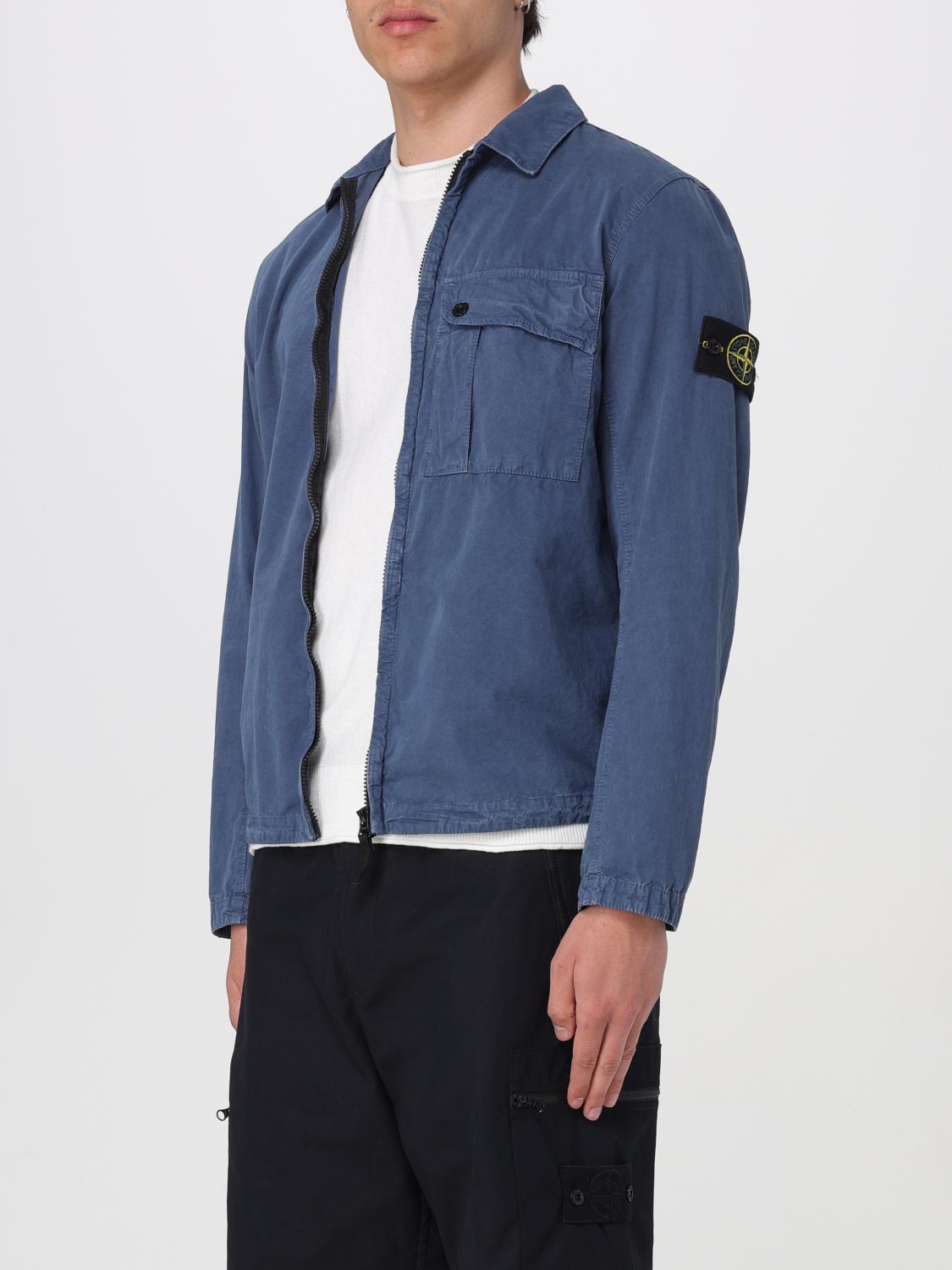 STONE ISLAND GIACCA: Camicia 119WN Old Treatment Stone Island in cotone , Avion - Img 4