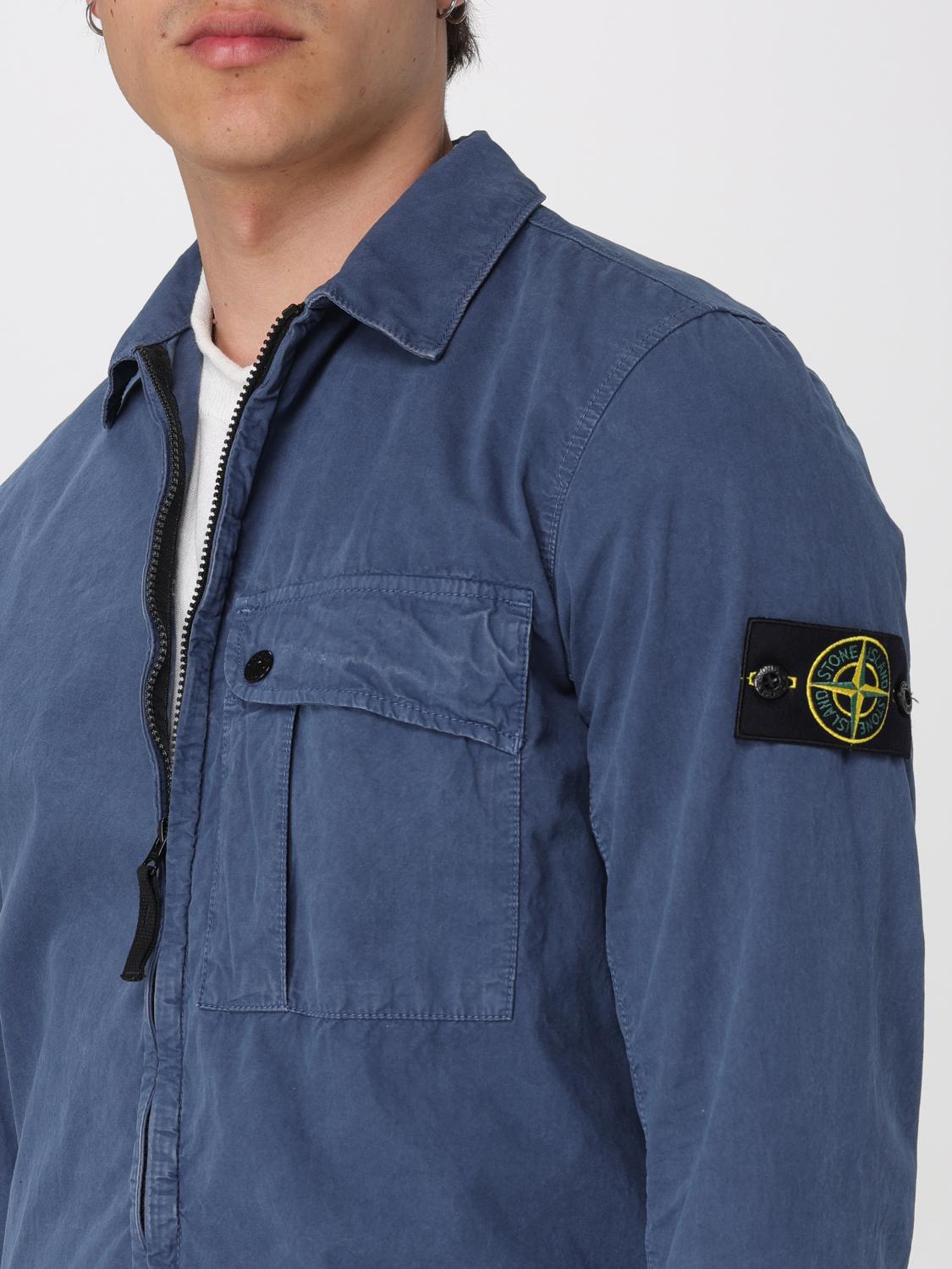 STONE ISLAND GIACCA: Camicia 119WN Old Treatment Stone Island in cotone , Avion - Img 5