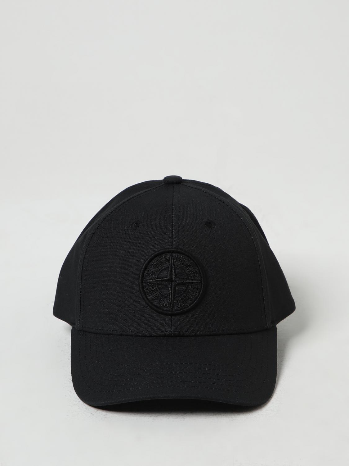 STONE ISLAND CAPPELLO: Cappello Stone Island in cotone con patch, Nero - Img 2