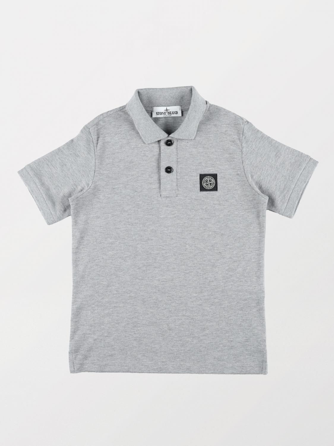 STONE ISLAND JUNIOR POLO SHIRT: Polo shirt kids Stone Island Junior, Grey - Img 1