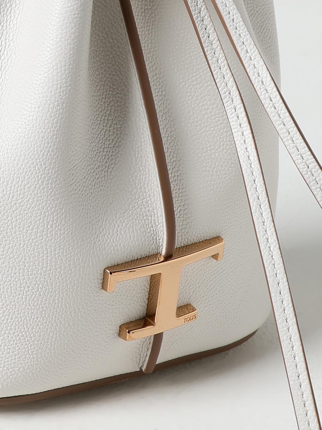 TOD'S BORSA MINI: Borsa T Timeless Tod's in pelle , Bianco - Img 4