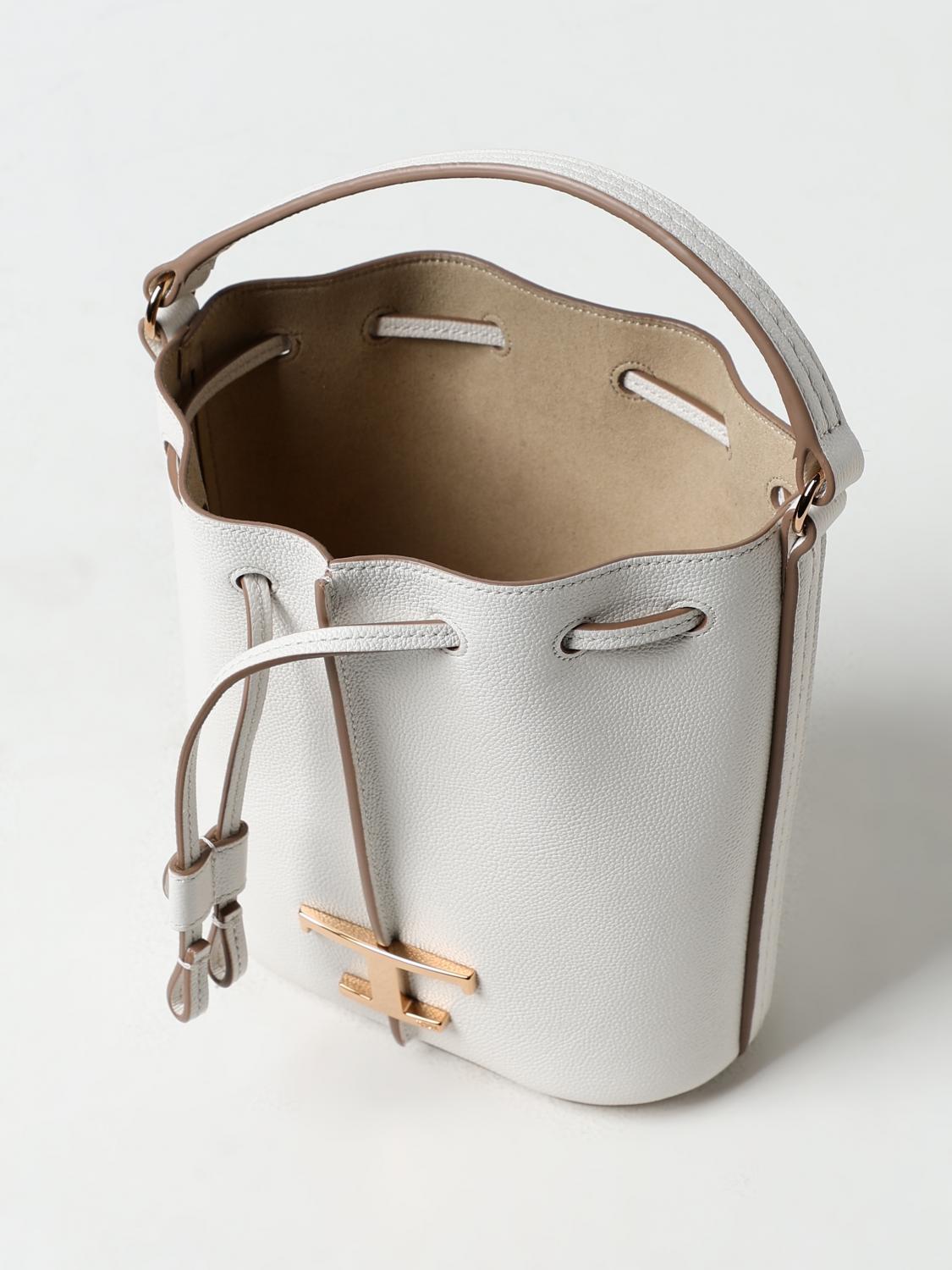 TOD'S BORSA MINI: Borsa T Timeless Tod's in pelle , Bianco - Img 5
