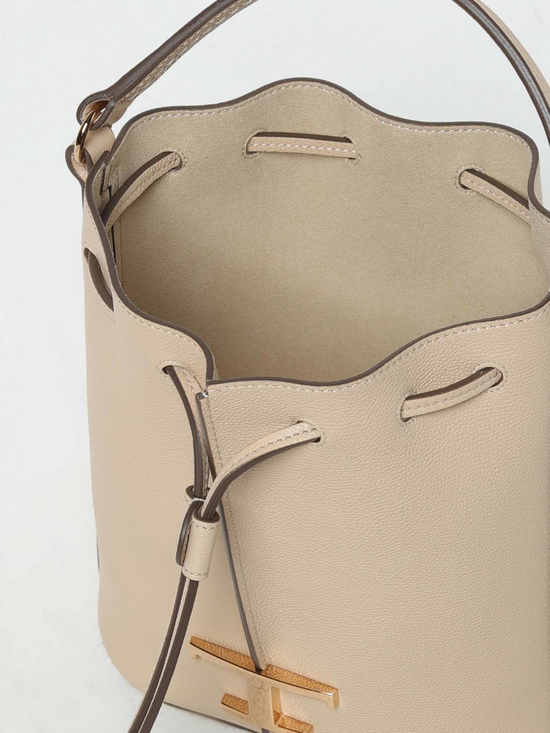 TOD'S BORSA MINI: Borsa T Timeless Tod's in pelle , Beige - Img 4