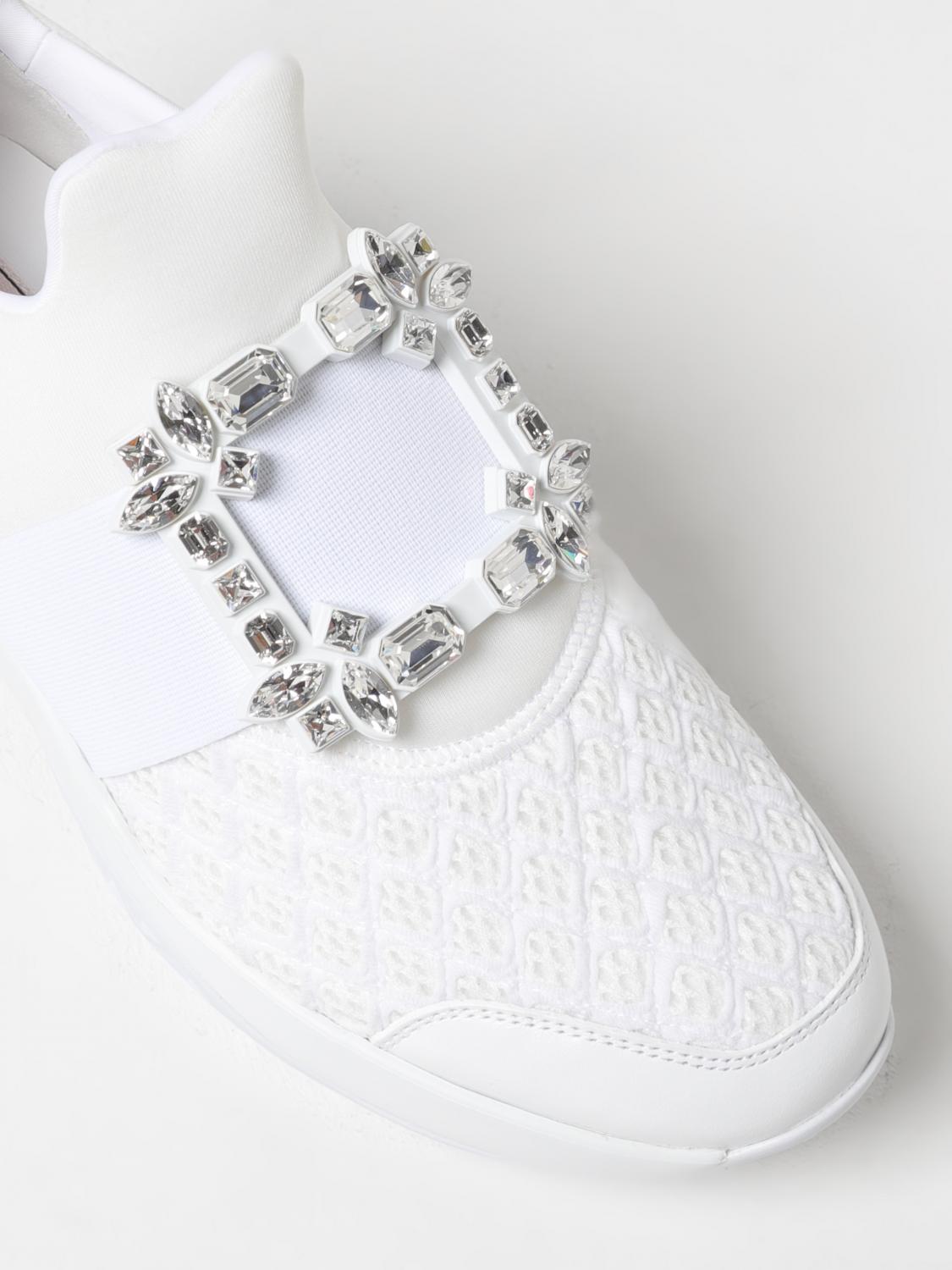 ROGER VIVIER RVW50624180KOTB001 34 ½ Viv' Run Sneakers in fabric White Woman